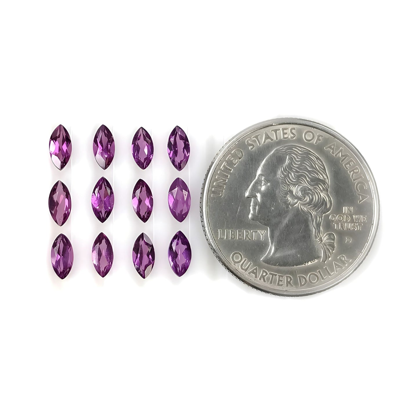 17.15cts Purple Garnet Gemstone Faceted Cut Natural Untreated Marquise Shape 58pcs