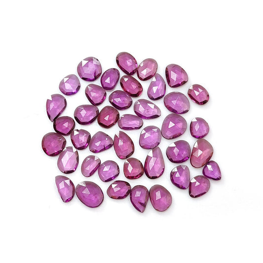 30.60cts Garnet Gemstone Faceted Cut Natural Untreated Fancy Shape 40pcs