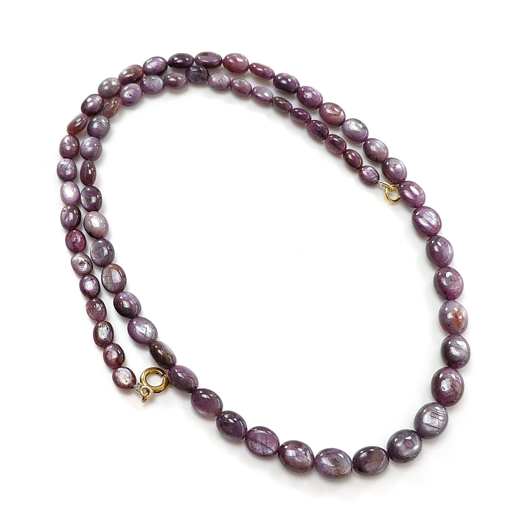 Pink Sapphire Beads Necklace