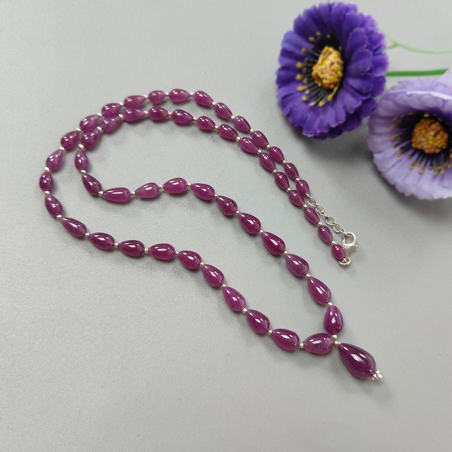 روبي قلادة فضية