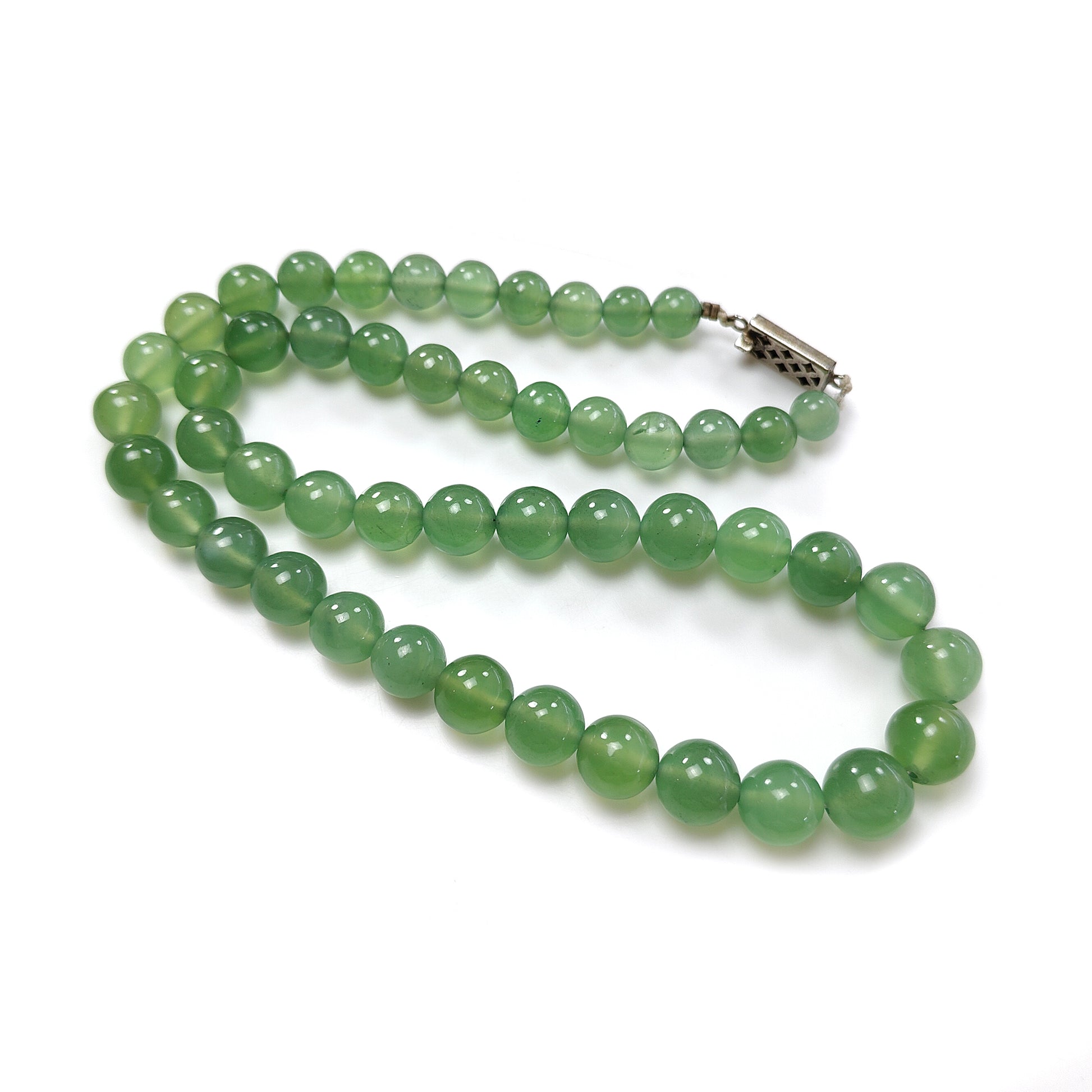 蛇纹石素珠圆形项链