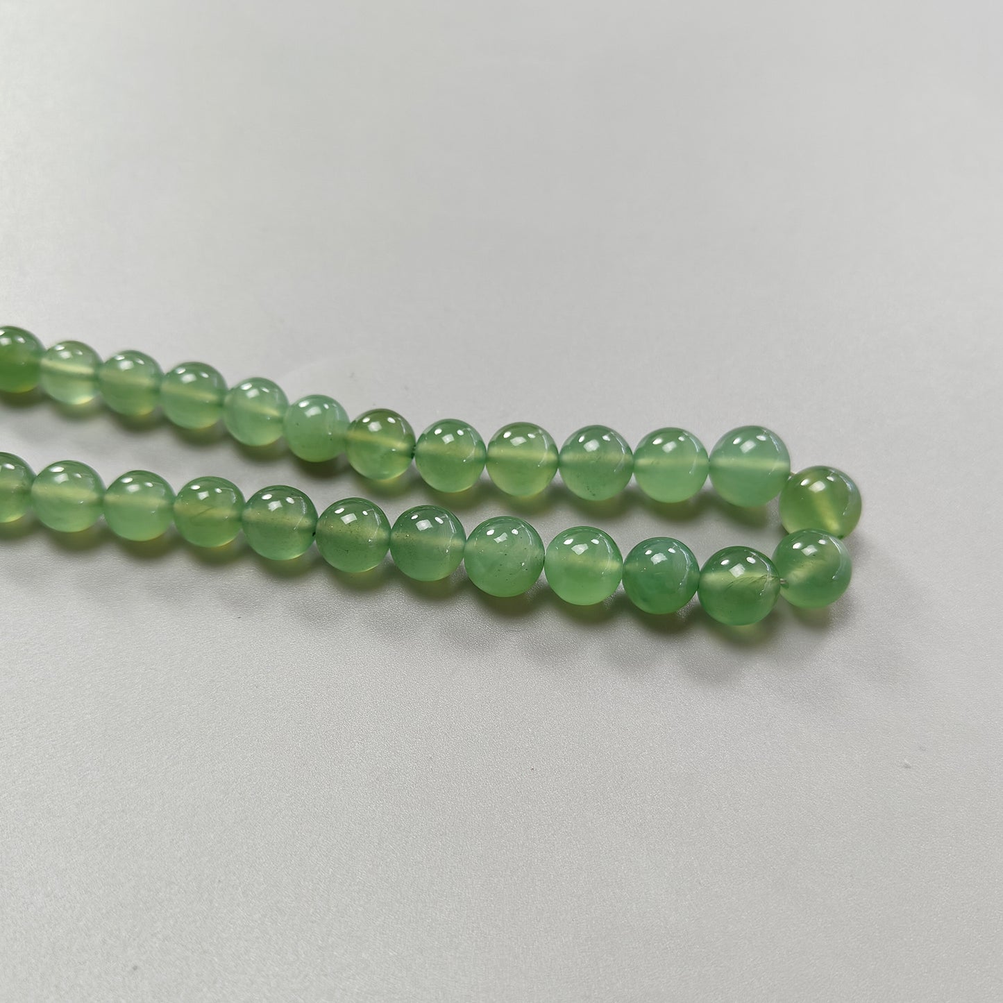 Green Antigorite Serpentine Round Beads Necklace: 361.60cts Natural Untreated Serpentine Round Shape 8mm - 12mm 19"