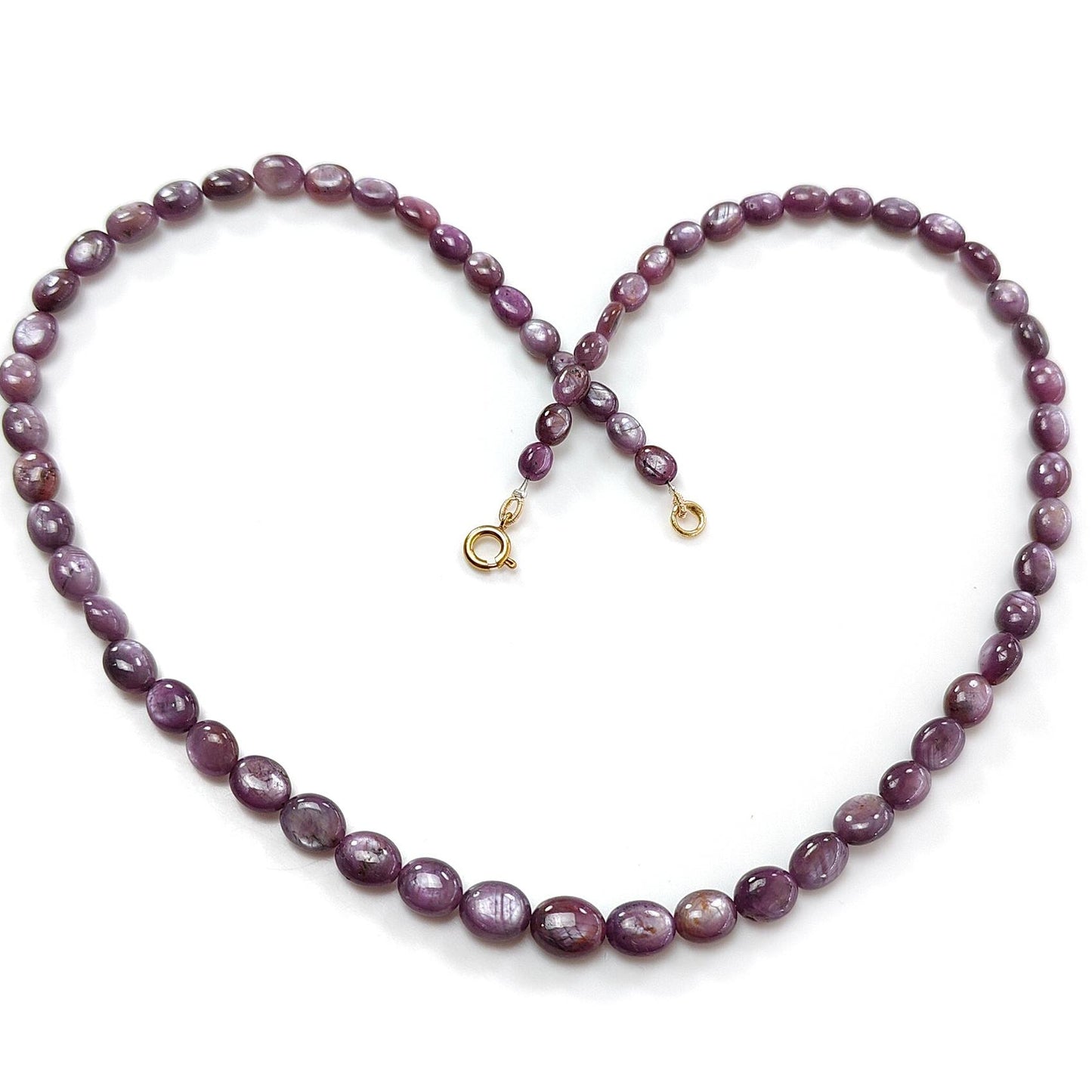 Pink Sapphire Beads Necklace