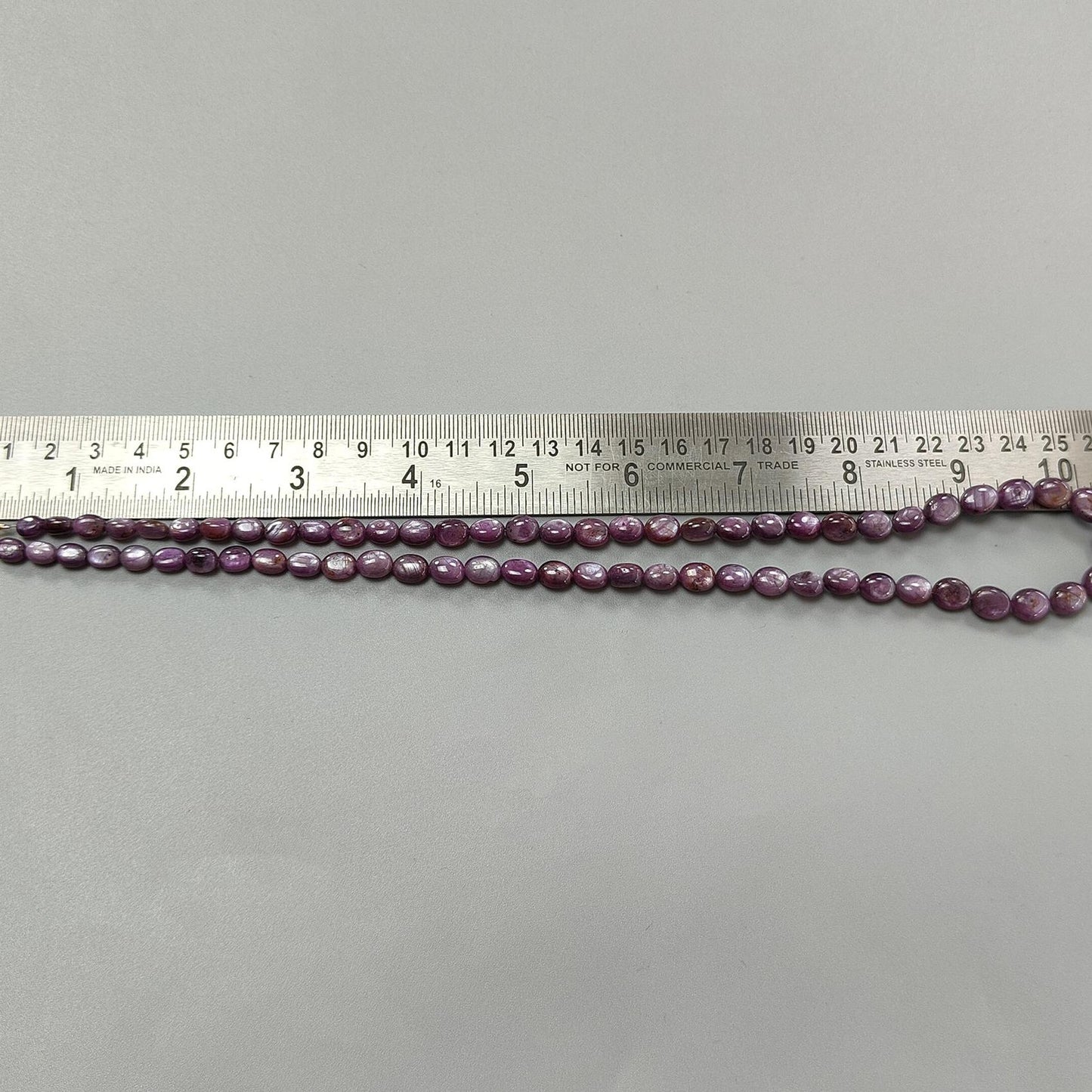 Pink Sapphire Gemstone Beads Necklace: 172.00cts Natural Untreated Raspberry Sheen Sapphire Plain Oval Brass Necklace 7*5mm - 10*8mm 21"