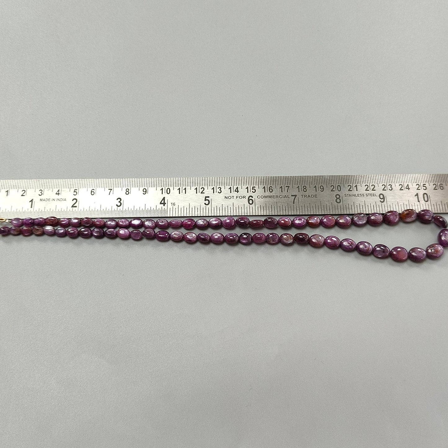 Pink Sapphire Gemstone Beads Necklace: 179.40cts Natural Untreated Raspberry Sheen Sapphire Plain Oval Brass Necklace 7*5mm - 11*9mm 20"