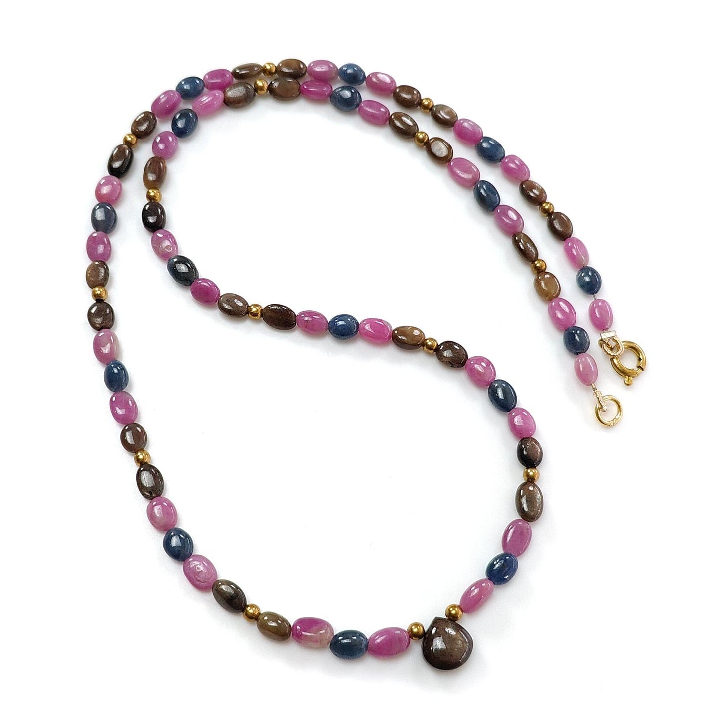 Multi Sapphire Beads Necklace