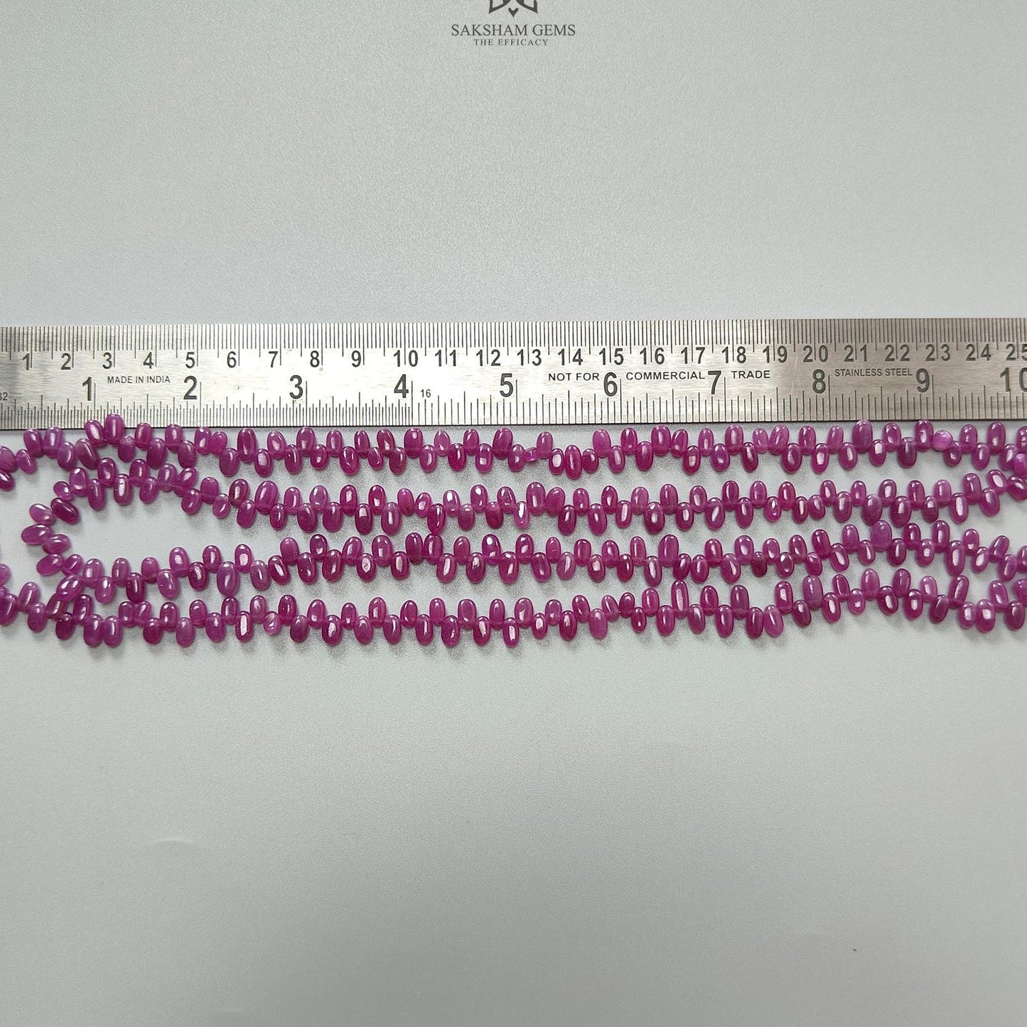 Ruby Beads Necklace : 345.40cts Natural Untreated Ruby Gemstone Plain 925 Sterling Silver Oval Shape 19" - 21" Necklace