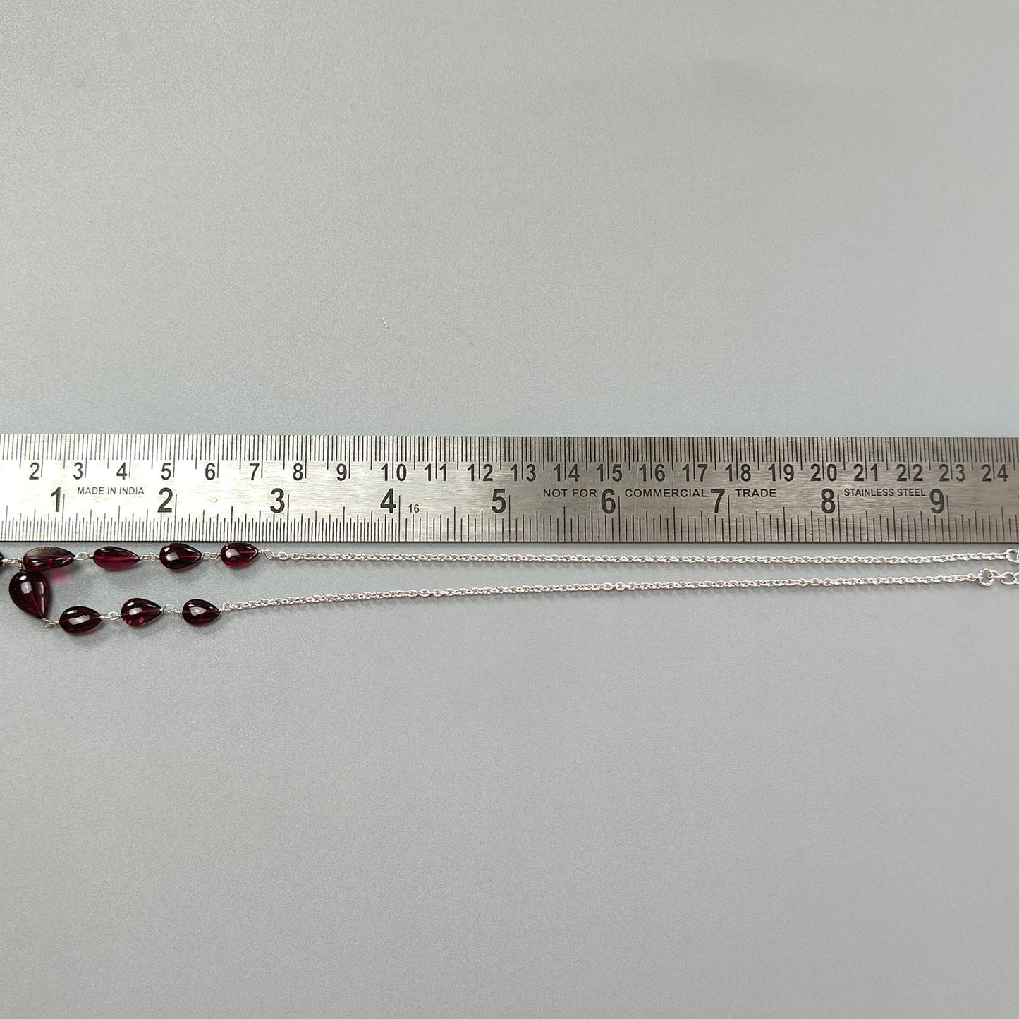 Rubellite Tourmaline Necklace: 41.50cts Natural Untreated Pink Tourmaline 925 Sterling Silver Plain Pear 20"