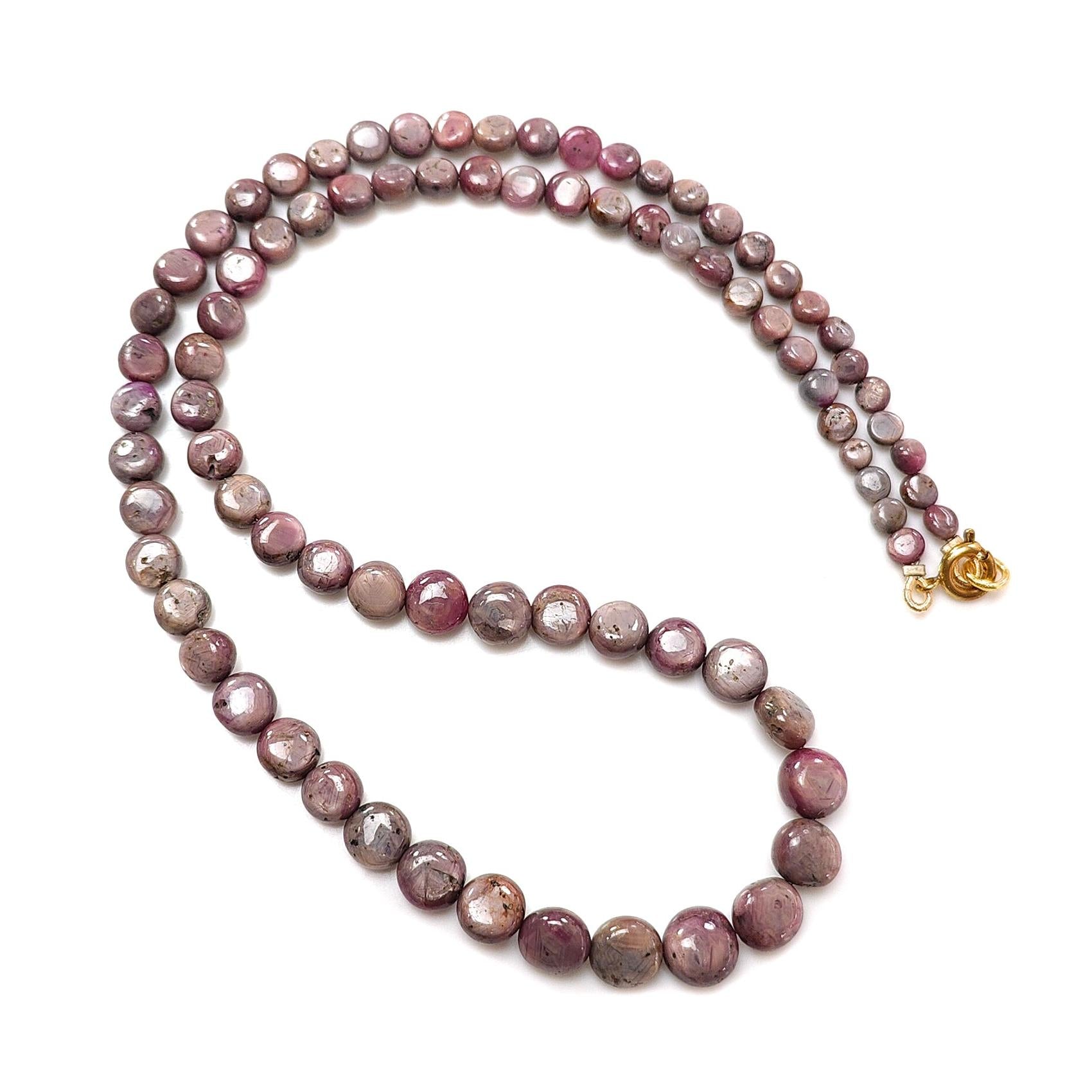 Pink Sapphire Beads Necklace