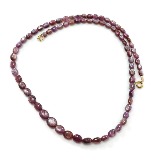 Pink Sapphire Beads Necklace