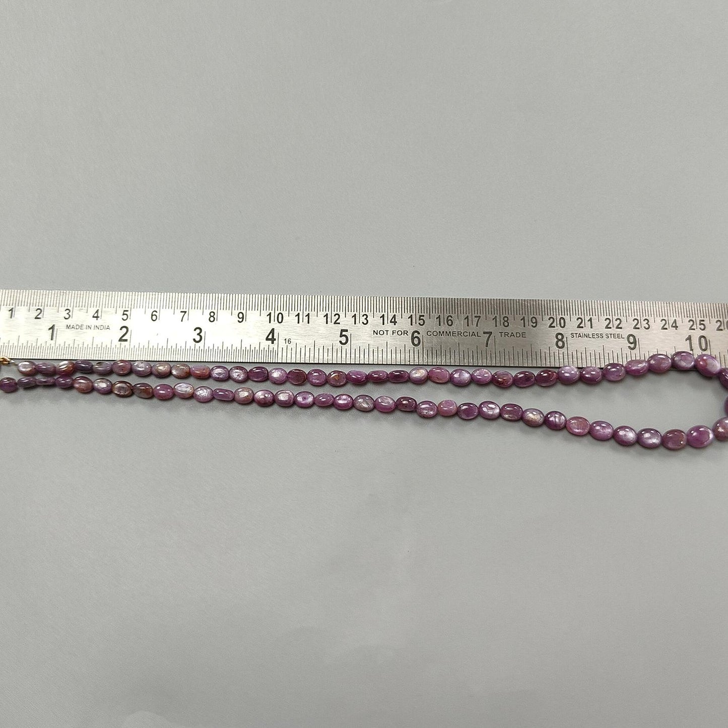 Pink Sapphire Gemstone Beads Necklace: 145.40cts Natural Untreated Raspberry Sheen Sapphire Plain Oval Brass Necklace 6*5mm - 10*8mm 20"