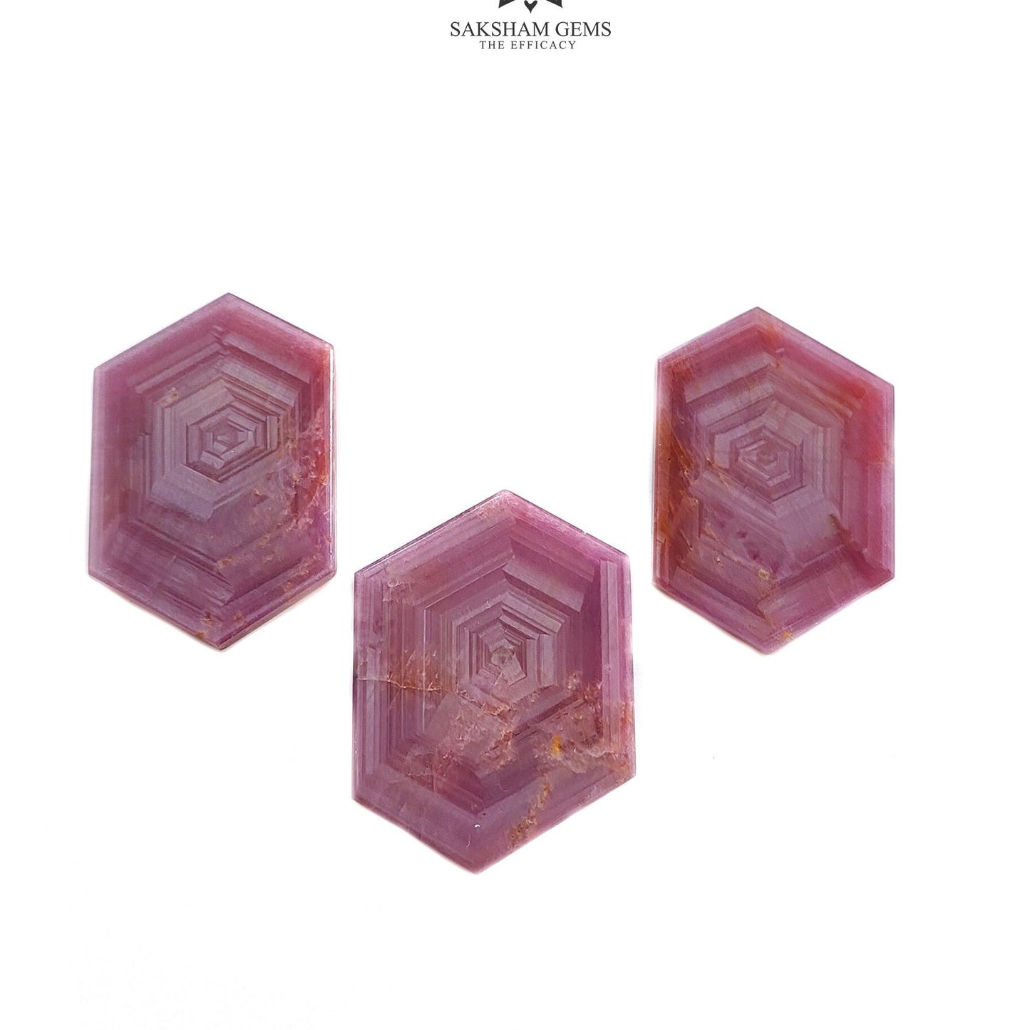 Rosemary Sapphire Gemstone Flat Slices : 170.00cts Natural Untreated Pink Sheen Sapphire Uneven Shape 40*27mm - 42*31mm 4pcs