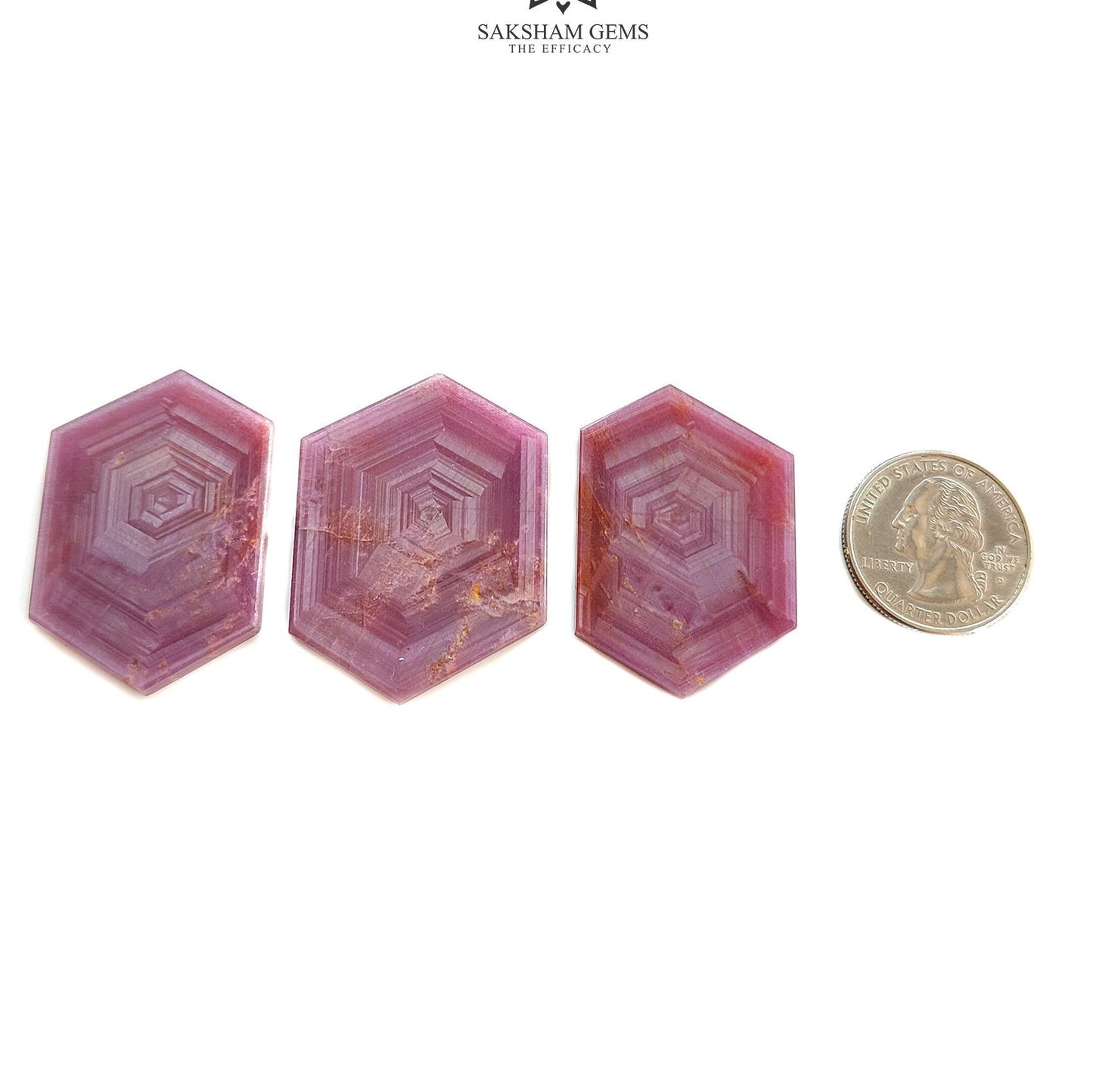 Rosemary Sapphire Gemstone Flat Slices : 170.00cts Natural Untreated Pink Sheen Sapphire Uneven Shape 40*27mm - 42*31mm 4pcs
