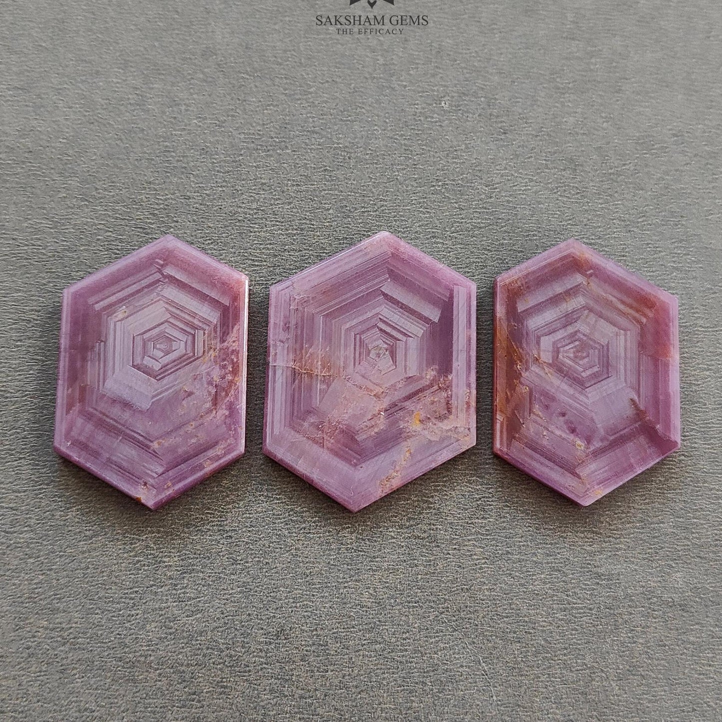 Rosemary Sapphire Gemstone Flat Slices : 170.00cts Natural Untreated Pink Sheen Sapphire Uneven Shape 40*27mm - 42*31mm 4pcs