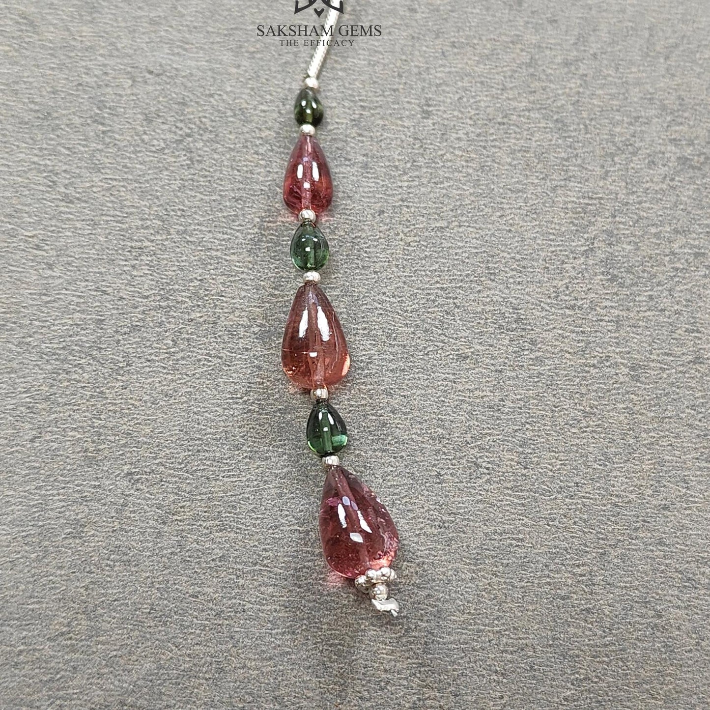 Watermelon Tourmaline Gemstone Loose Beads : 9.35cts Natural Multi Color Tourmaline Plain Teardrops Nuggets 4mm - 11mm