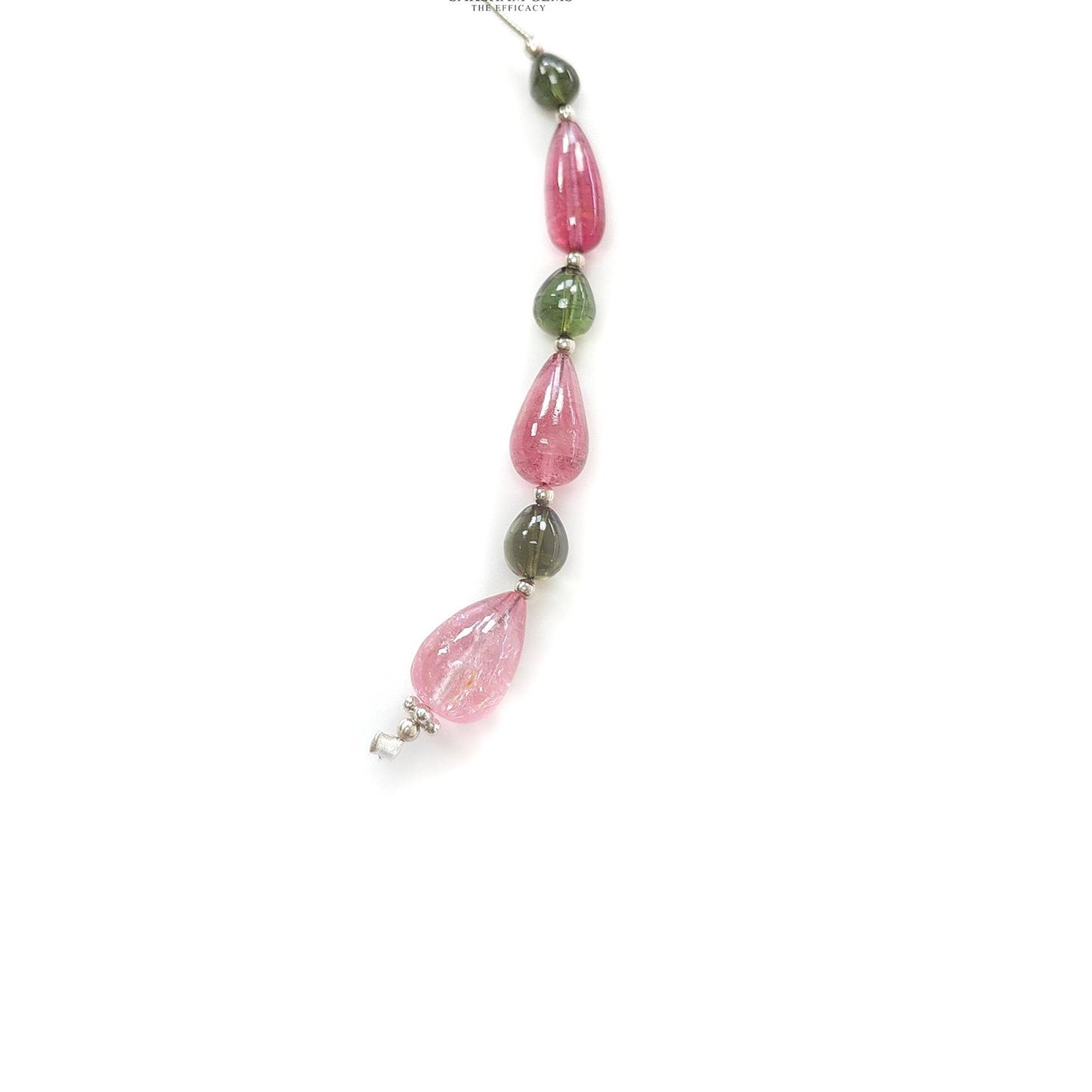 Watermelon Tourmaline Gemstone Loose Beads : 12.20cts Natural Multi Color Tourmaline Plain Teardrops Nuggets 5mm - 10.5mm
