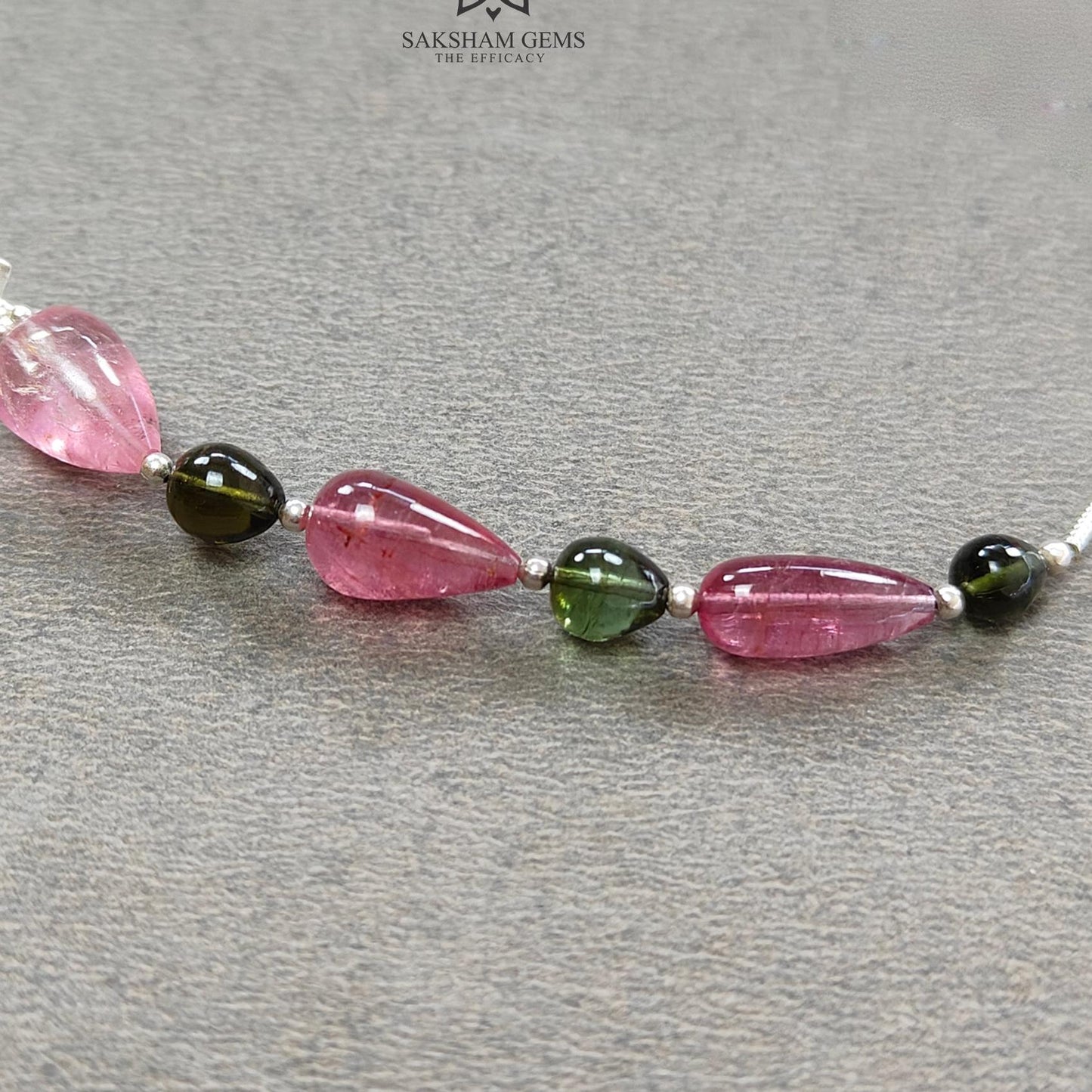 Watermelon Tourmaline Gemstone Loose Beads : 12.20cts Natural Multi Color Tourmaline Plain Teardrops Nuggets 5mm - 10.5mm