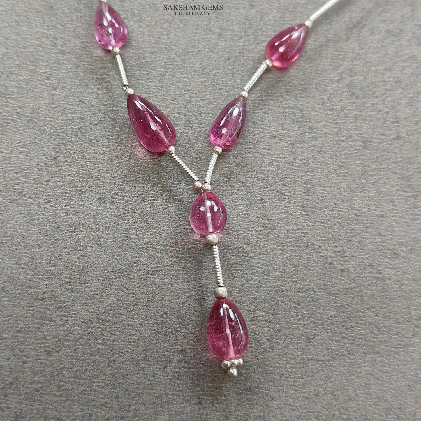 Rubellite Tourmaline Gemstone Loose Beads : 17.00cts Natural Untreated Tourmaline Plain Teardrops Nuggets 7mm - 11mm