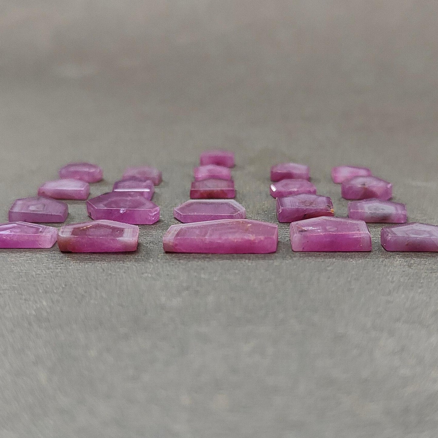 Rosemary Sheen SAPPHIRE Gemstone Flat Slices : Natural Untreated Unheated Pink Sapphire Uneven Shape 4*7mm - 12*17mm 21pcs