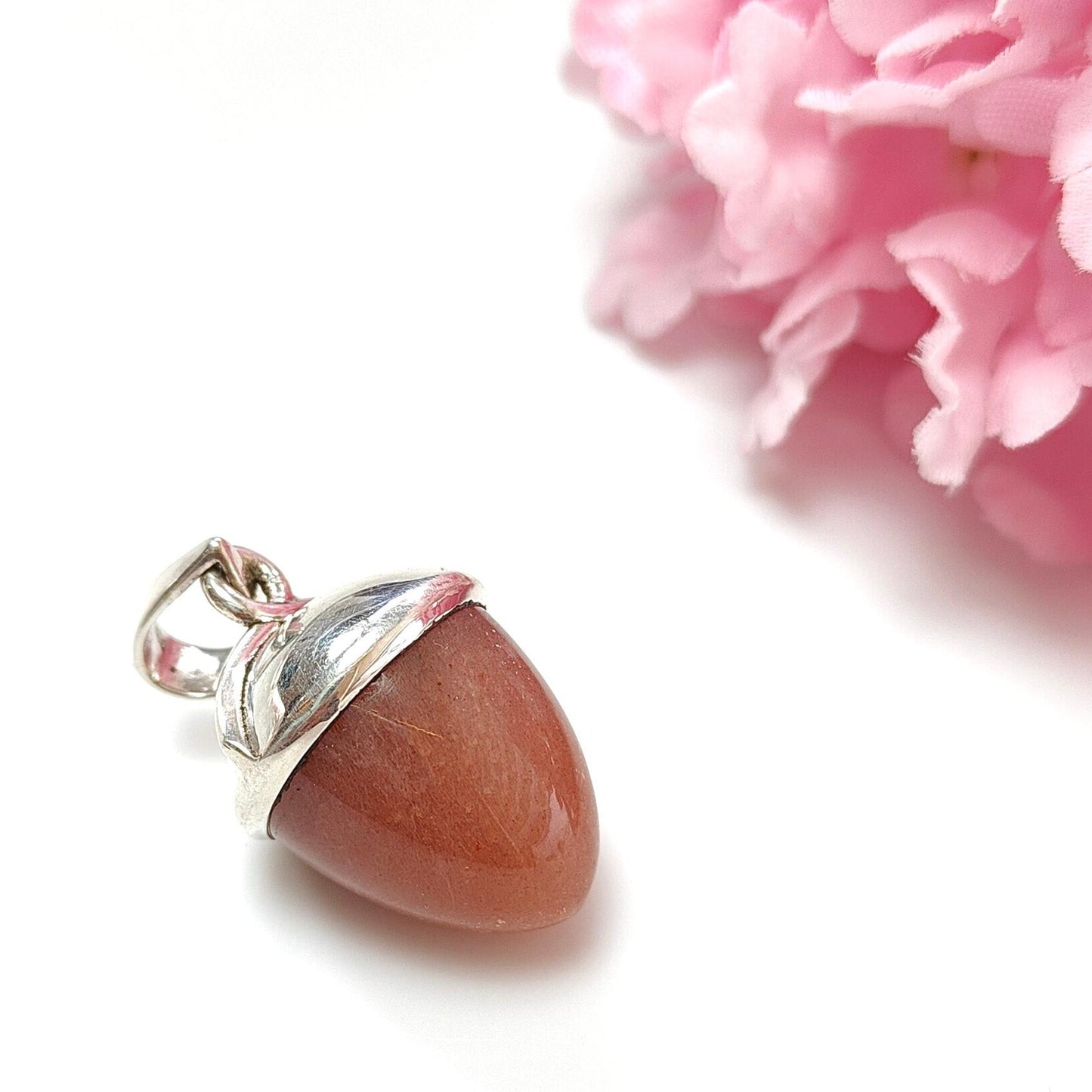 Brown Moonstone Gemstone 925 Sterling Silver Pendant : 14.26gms Fashion XL Size Bullet Pendant With Normal Loop 1.25" Gift For Her