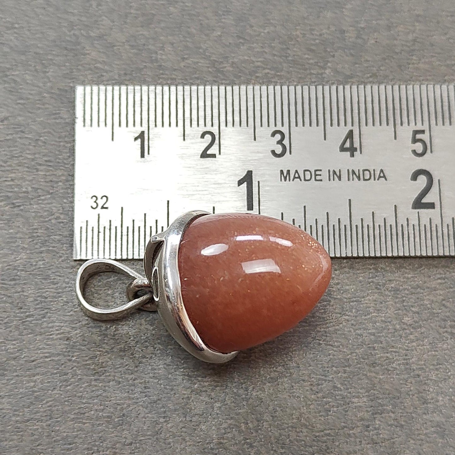 Brown Moonstone Gemstone 925 Sterling Silver Pendant : 14.26gms Fashion XL Size Bullet Pendant With Normal Loop 1.25" Gift For Her