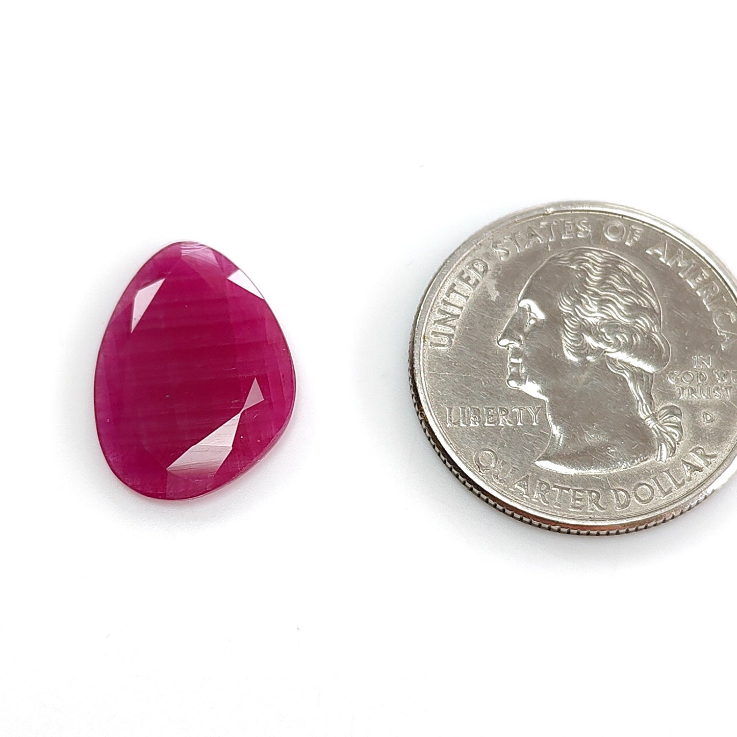 Ruby Gemstone Normal Cut : 6.70cts Natural Untreated Unheated Red Ruby Uneven Shape 19*14mm 1pcs