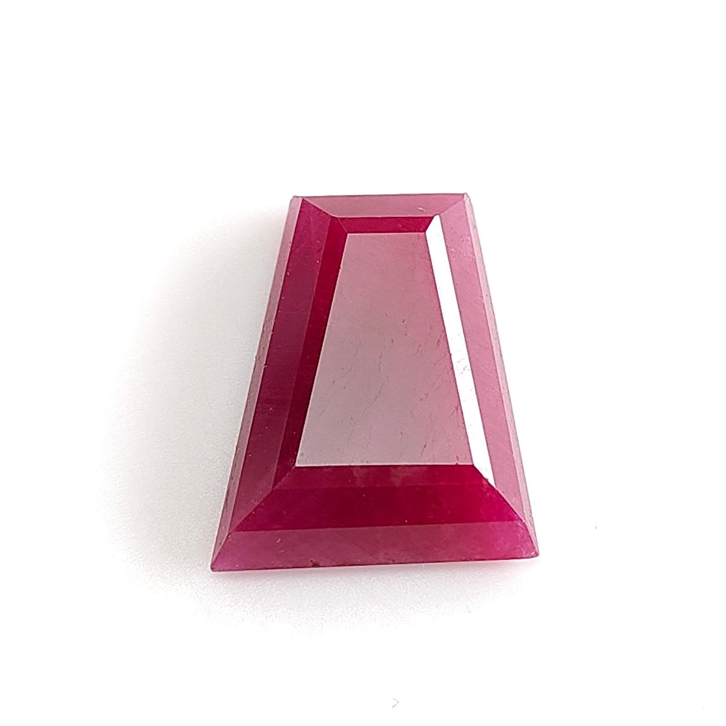 Ruby Gemstone Step Cut : 12.30cts Natural Untreated Unheated Red Ruby Trapezium Shape 17*13mm 1pc