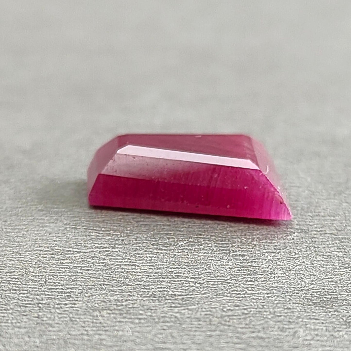 Ruby Gemstone Step Cut : 12.30cts Natural Untreated Unheated Red Ruby Trapezium Shape 17*13mm 1pc