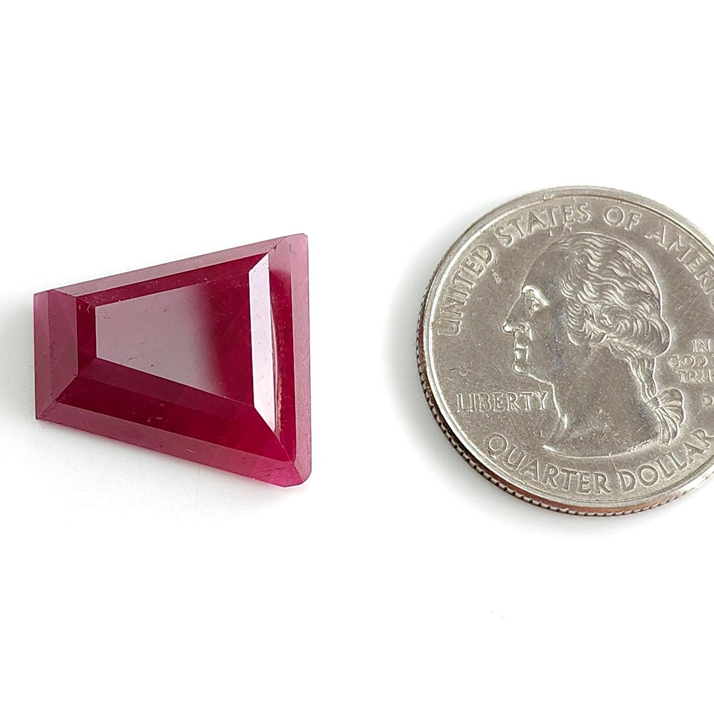 Ruby Gemstone Step Cut :23.30cts Natural Untreated Unheated Red Ruby Trapezium Shape 19*18mm 1pc
