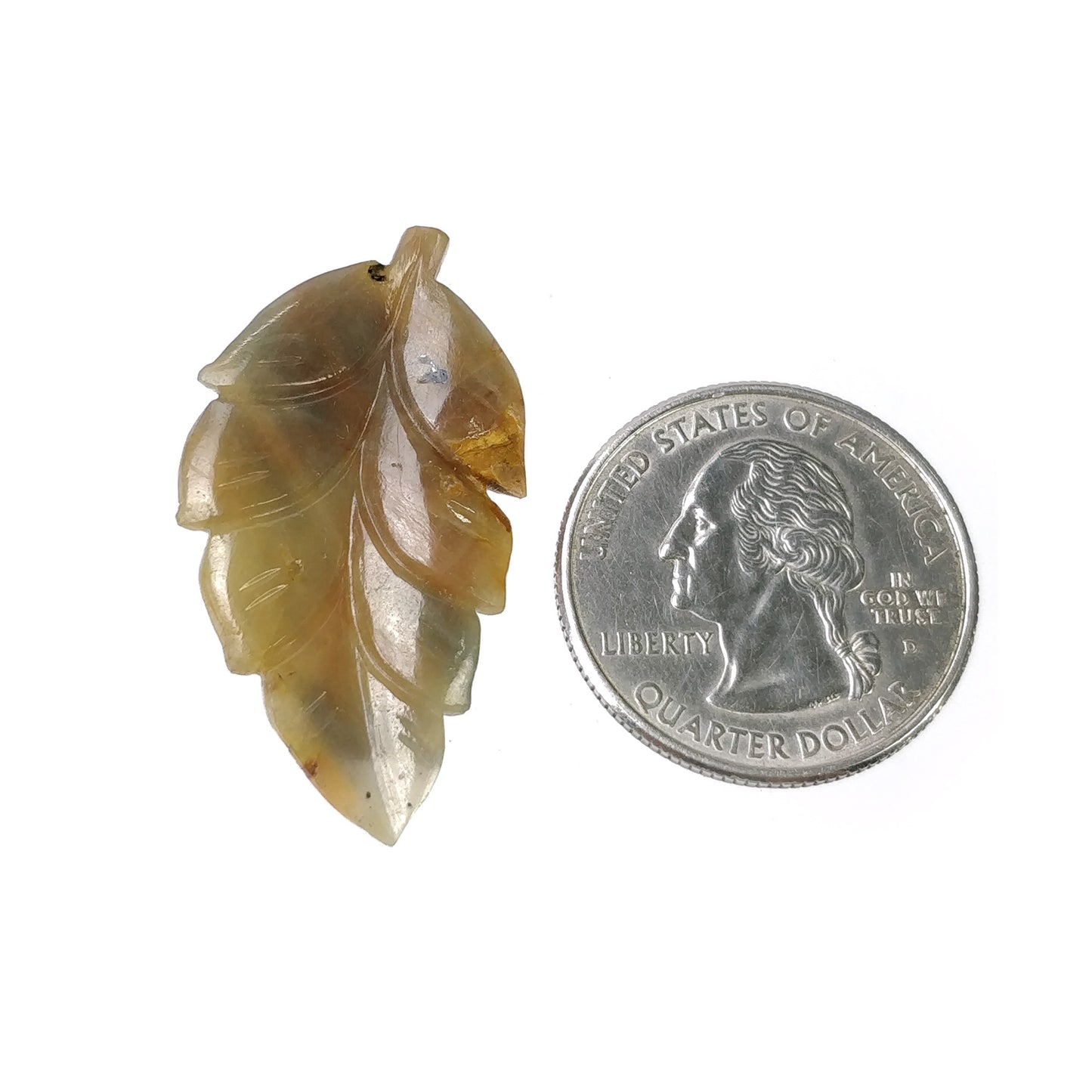 24.35cts Multi sapphire Carving Natural Untreated Gemstone Leaf Shape 36*20mm 1pc for Jewelry