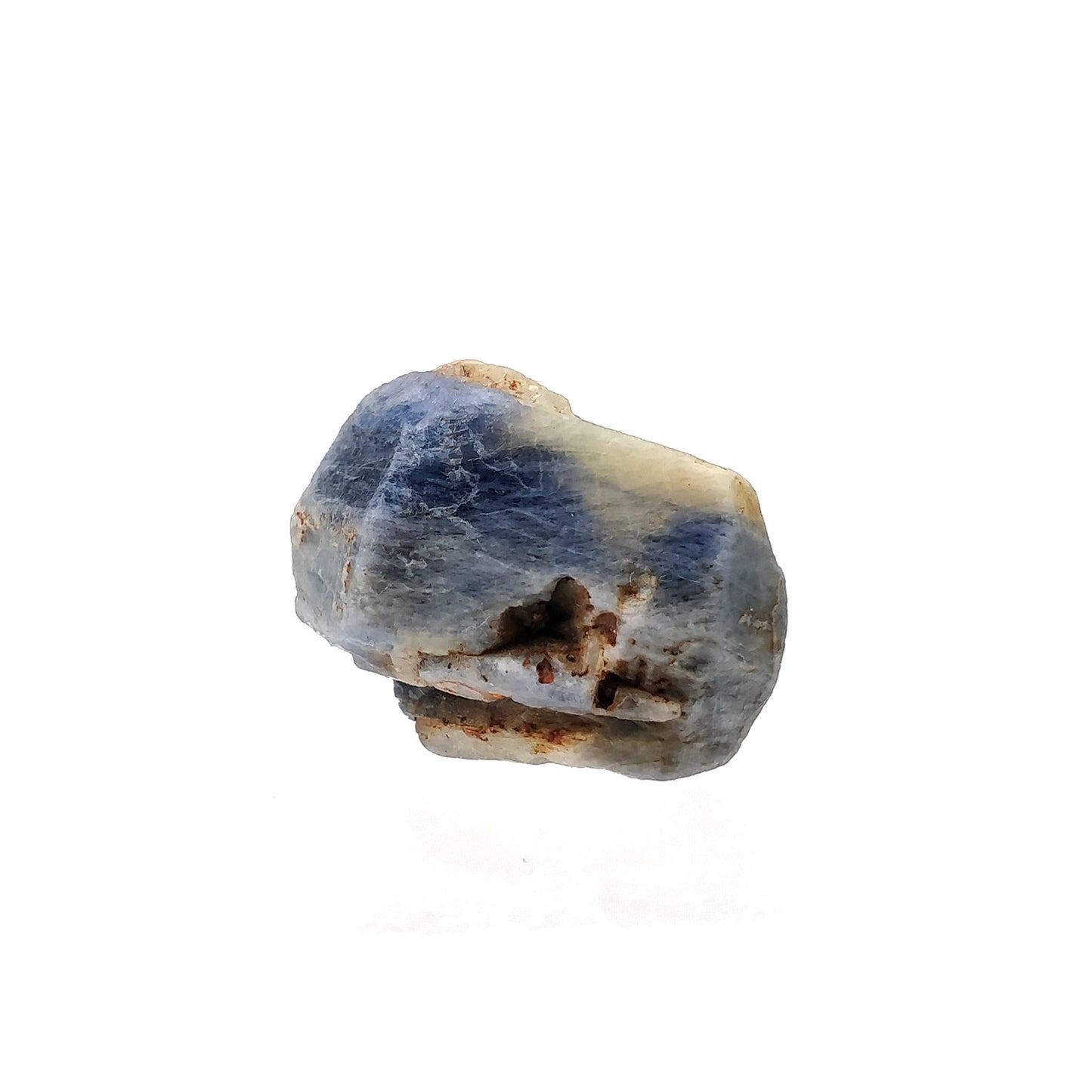 RECORD KEEPER Blue SAPPHIRE Gemstone Crystal: 100.95cts Natural Unheated Triangle Formative Sapphire Rough Specimen 26.5*19.5mm