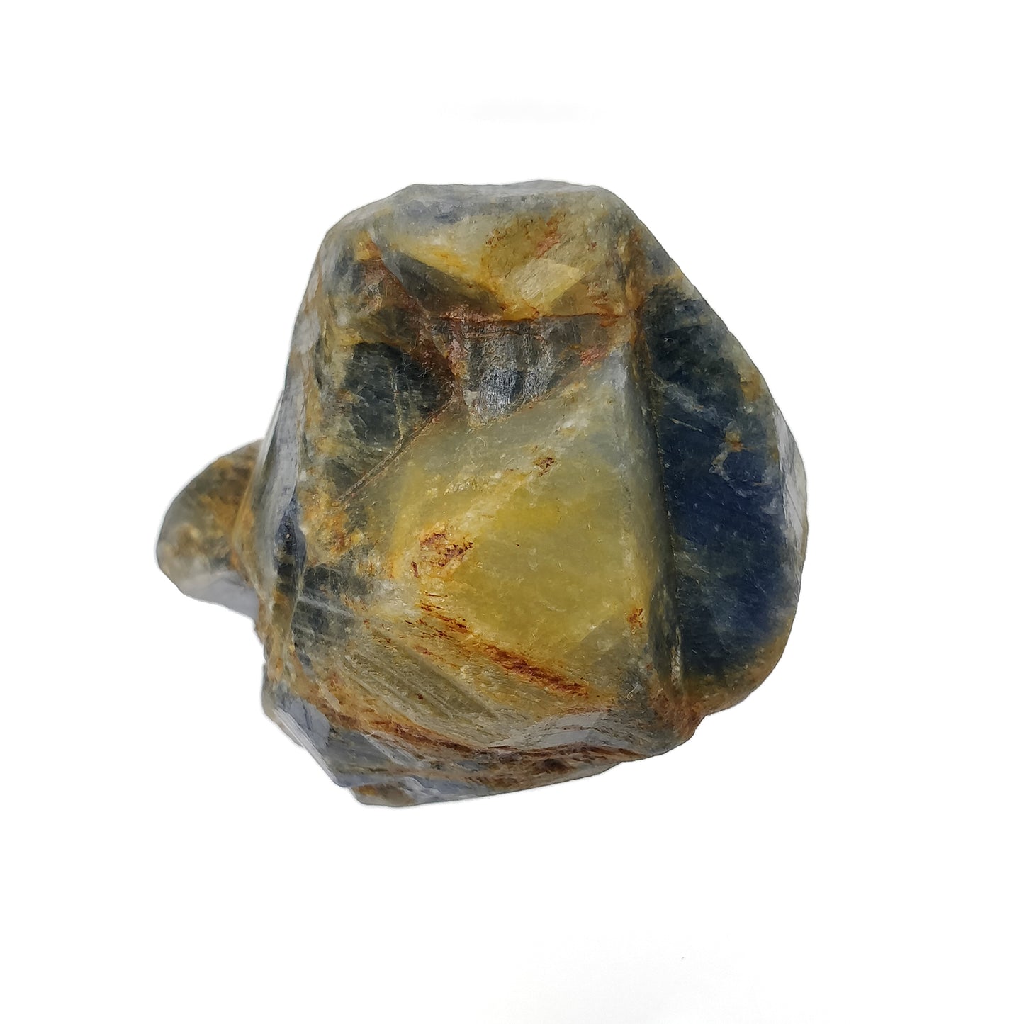 RECORD KEEPER Blue SAPPHIRE Gemstone Crystal : 589.40cts Natural Unheated Triangle Formative Sapphire Rough Specimen 45*35mm