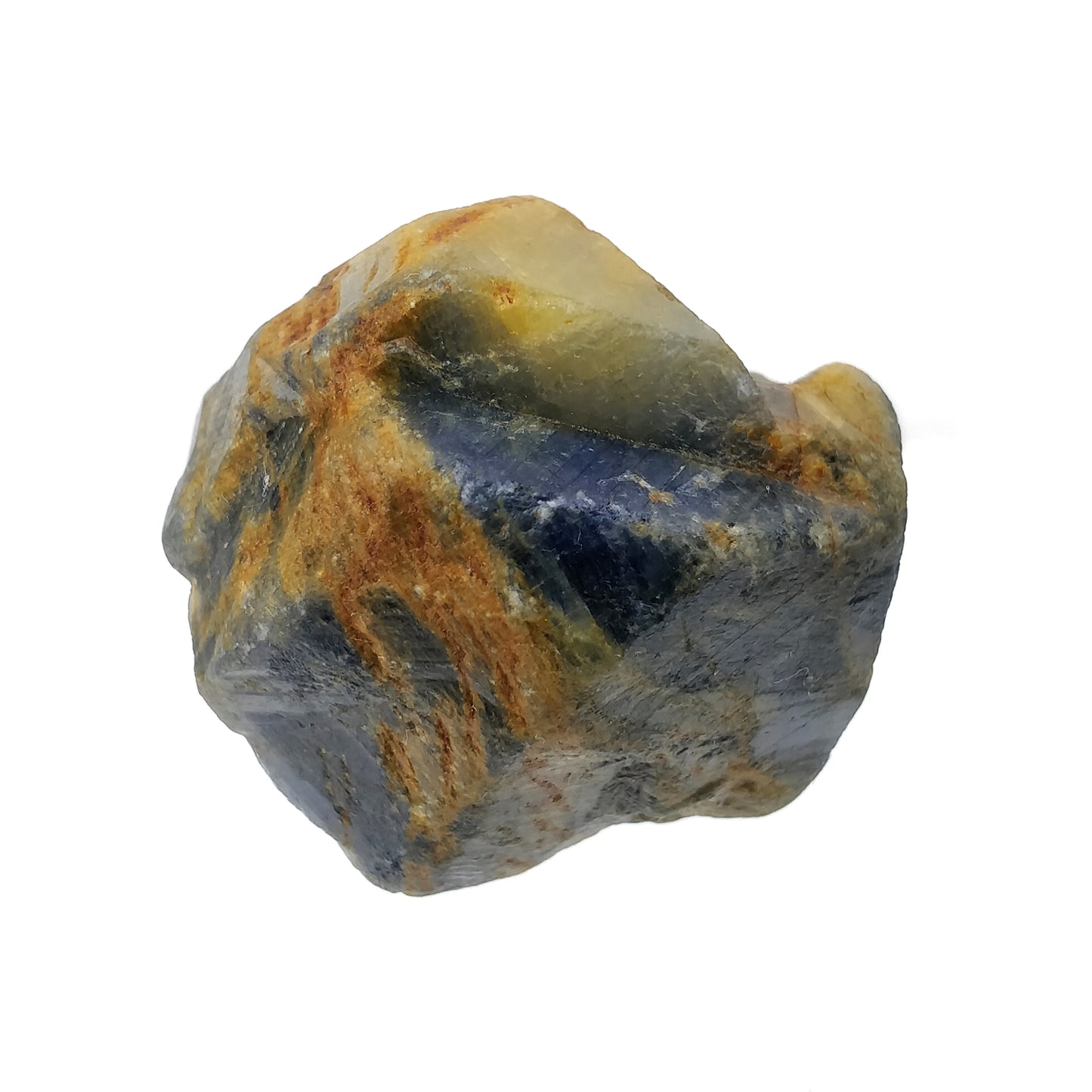 RECORD KEEPER Blue SAPPHIRE Gemstone Crystal : 589.40cts Natural Unheated Triangle Formative Sapphire Rough Specimen 45*35mm