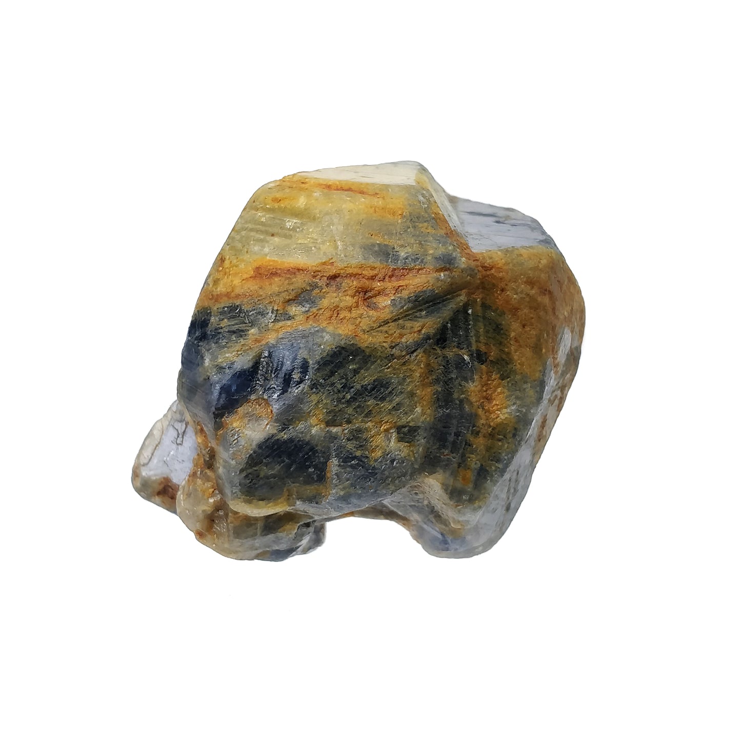 RECORD KEEPER Blue SAPPHIRE Gemstone Crystal : 589.40cts Natural Unheated Triangle Formative Sapphire Rough Specimen 45*35mm