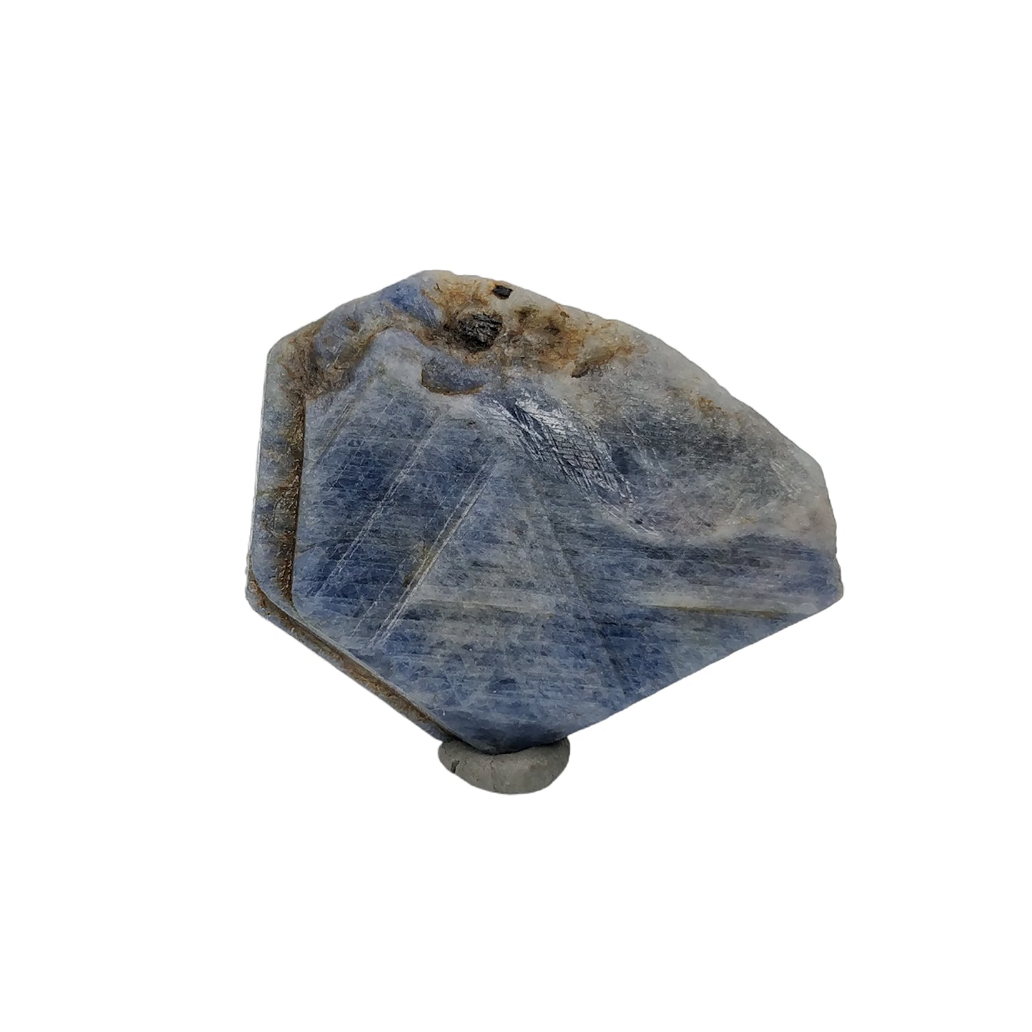 RECORD KEEPER Blue SAPPHIRE Gemstone Crystal : 66.35cts Natural Unheated Triangle Formative Sapphire Rough Specimen 31.5*25mm