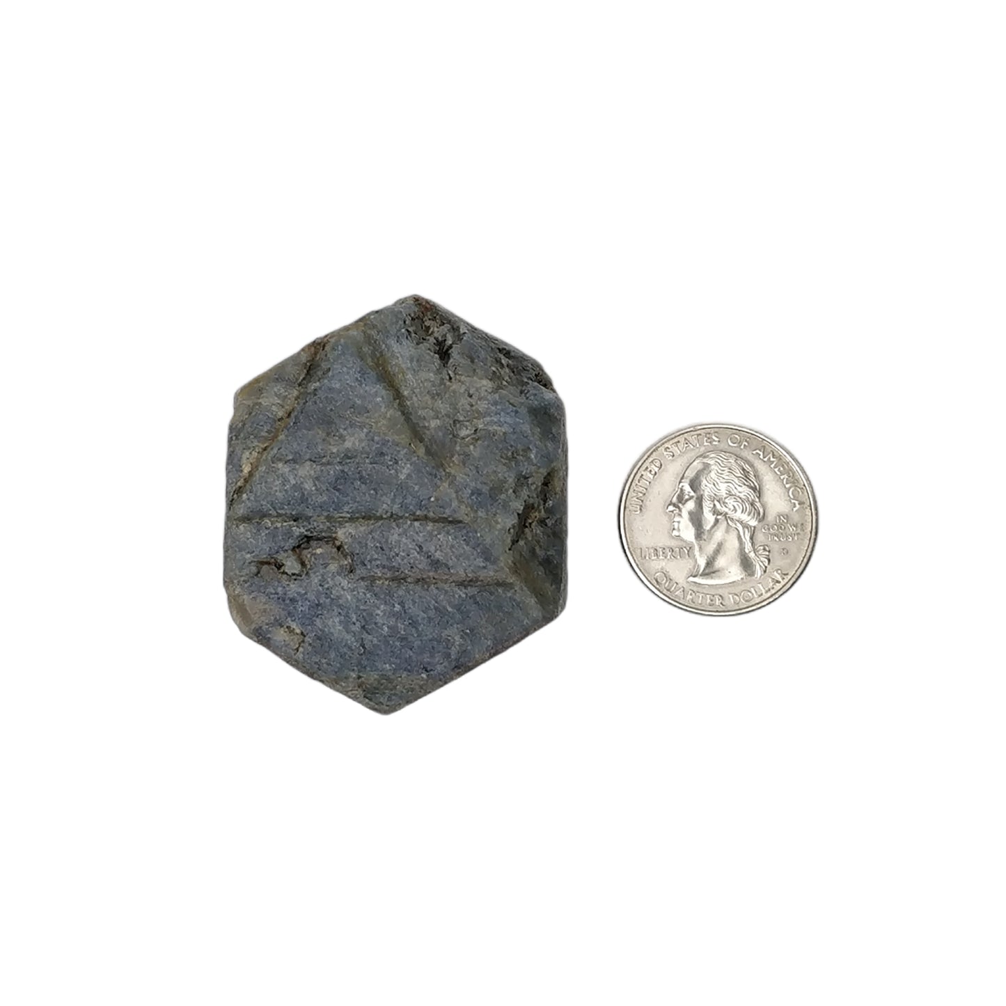 RECORD KEEPER Blue SAPPHIRE Gemstone Crystal : 343.30cts Natural Unheated Triangle Formative Sapphire Rough Specimen 50*40mm