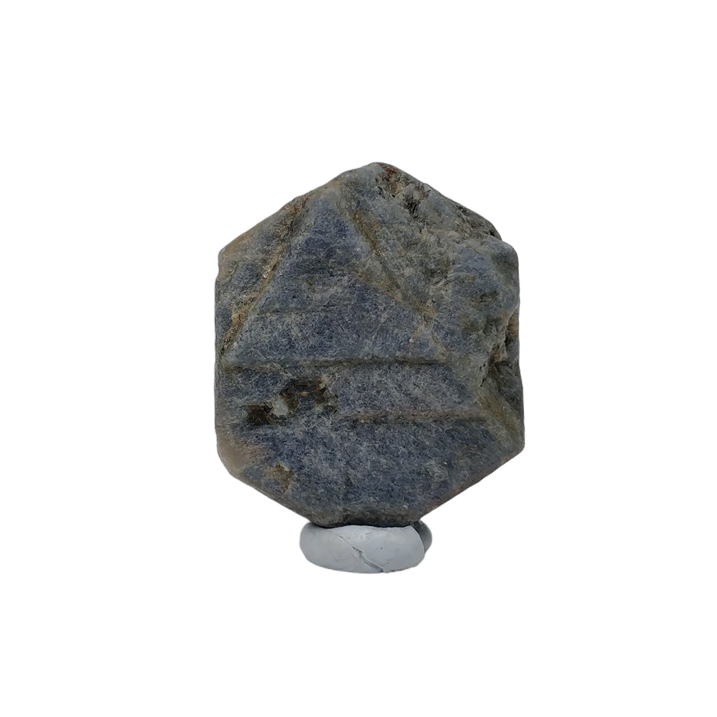 RECORD KEEPER Blue SAPPHIRE Gemstone Crystal : 343.30cts Natural Unheated Triangle Formative Sapphire Rough Specimen 50*40mm