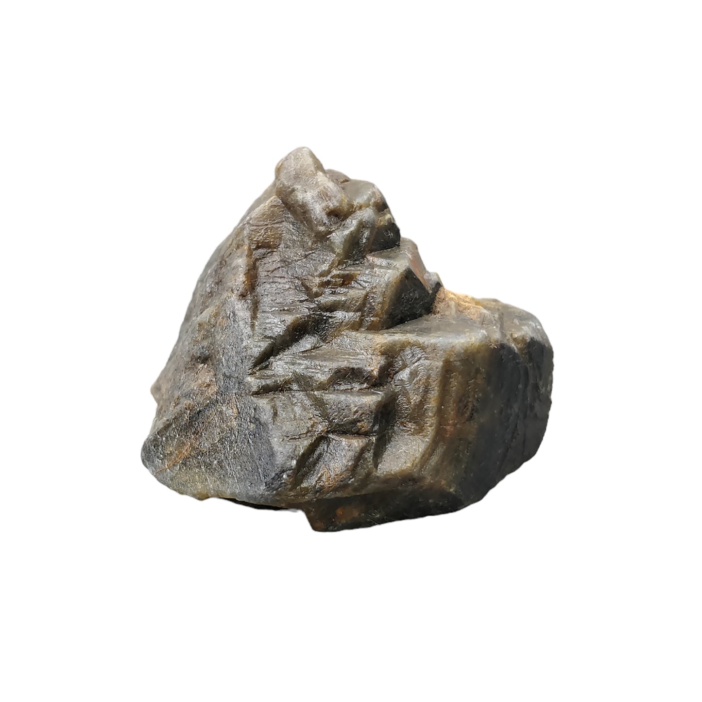 RECORD KEEPER Blue SAPPHIRE Gemstone Crystal : 656.95cts Natural Unheated Triangle Formative Sapphire Rough Specimen 52*42mm