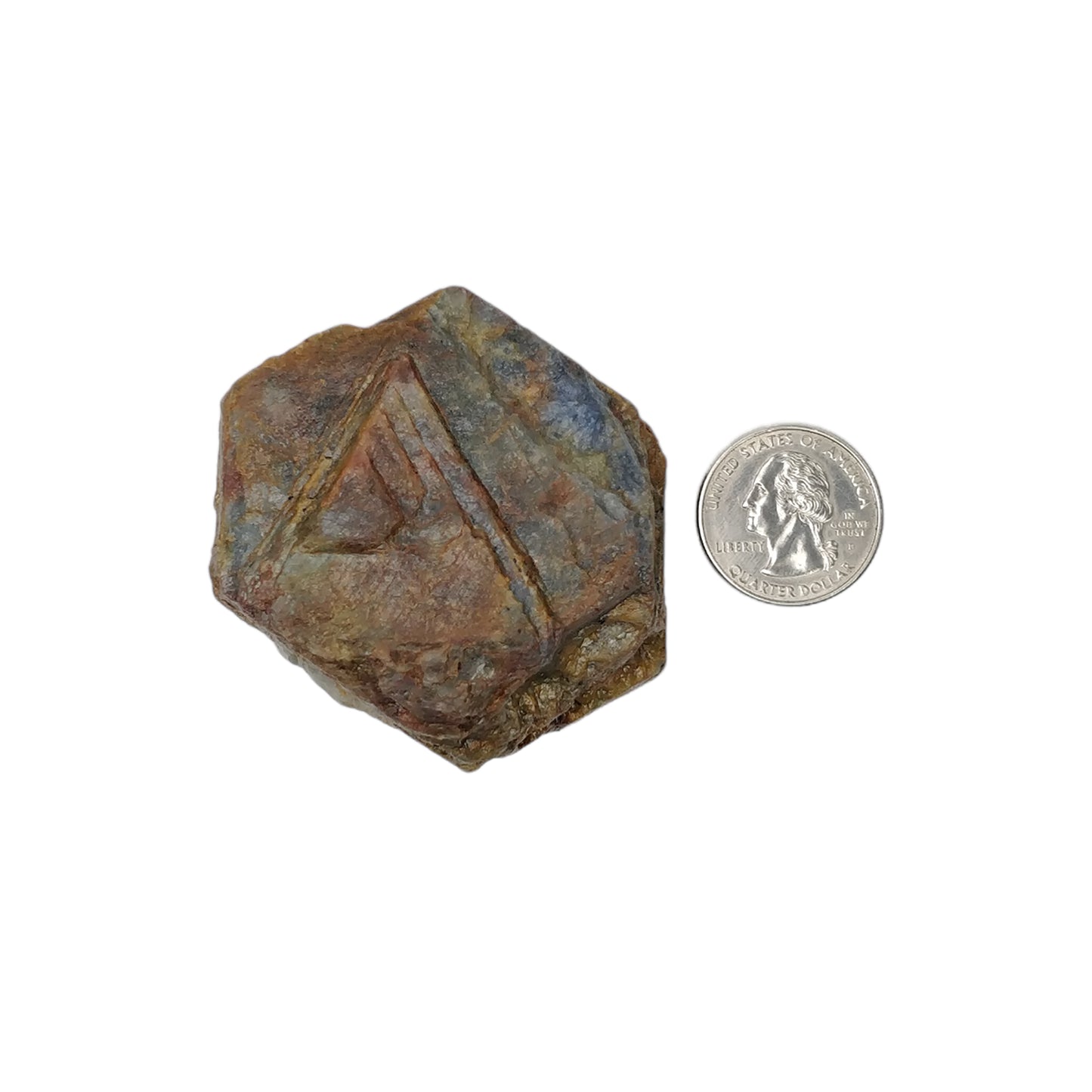 RECORD KEEPER Blue SAPPHIRE Gemstone Crystal : 1097.30cts Natural Unheated Triangle Formative Sapphire Rough Specimen 65*50mm