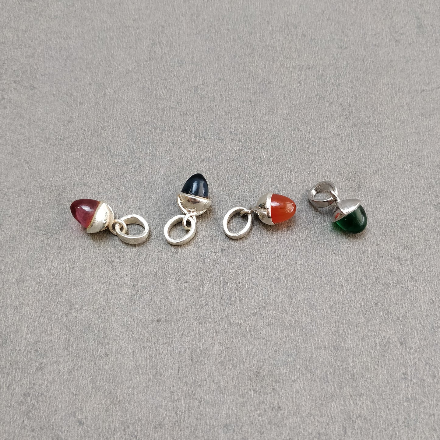 925 Sterling Silver Rhinestone Pendant : 1.80gms(Approx) Fashion Mini Size Bullet Pendant With Normal Loop 0.80" Gift For Her