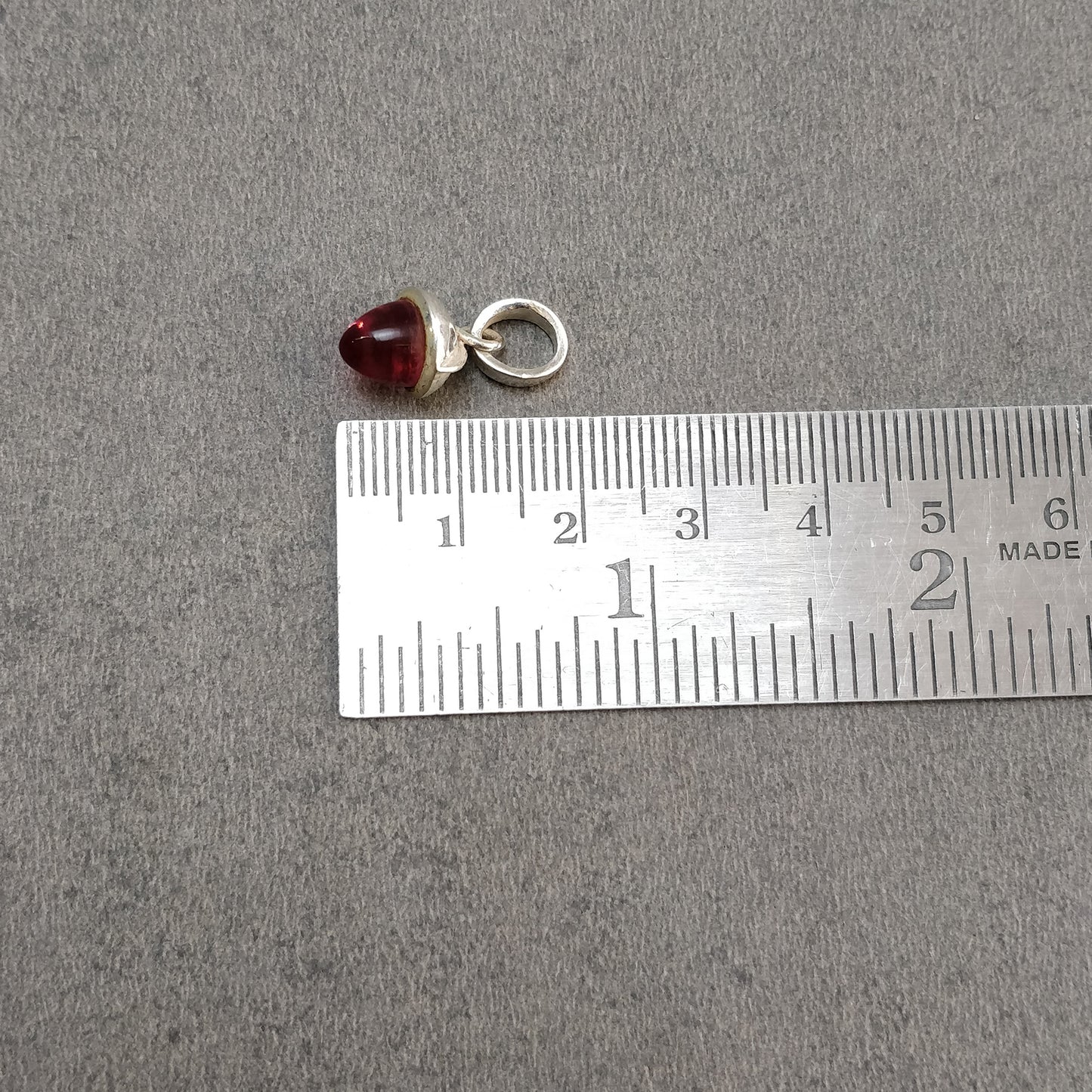 925 Sterling Silver Rhinestone Pendant : 1.80gms(Approx) Fashion Mini Size Bullet Pendant With Normal Loop 0.80" Gift For Her