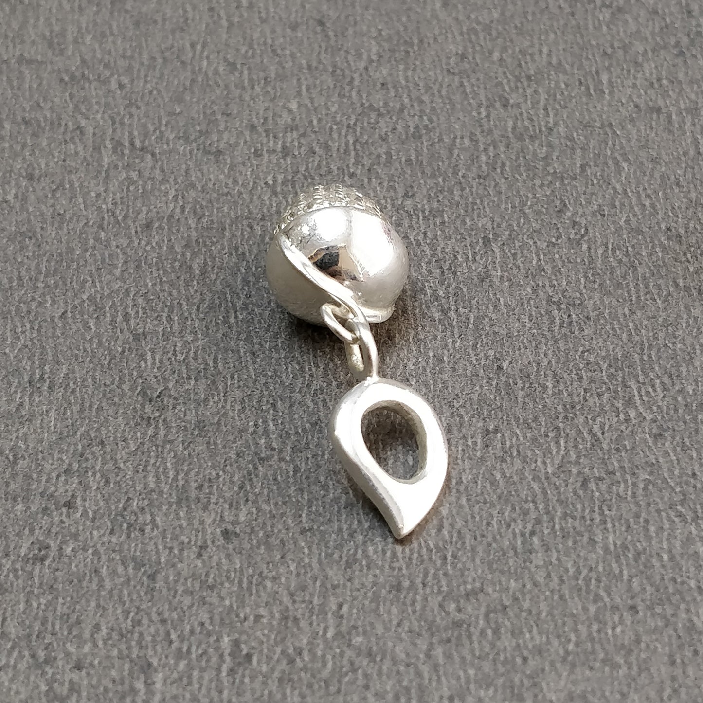 CUBIC ZIRCONIA With 925 Sterling Silver Pendant : 5.00gms(Approx) Fashion Mini Regular Bullet Pendant Normal & Leaf Loop 1" Gift For Her