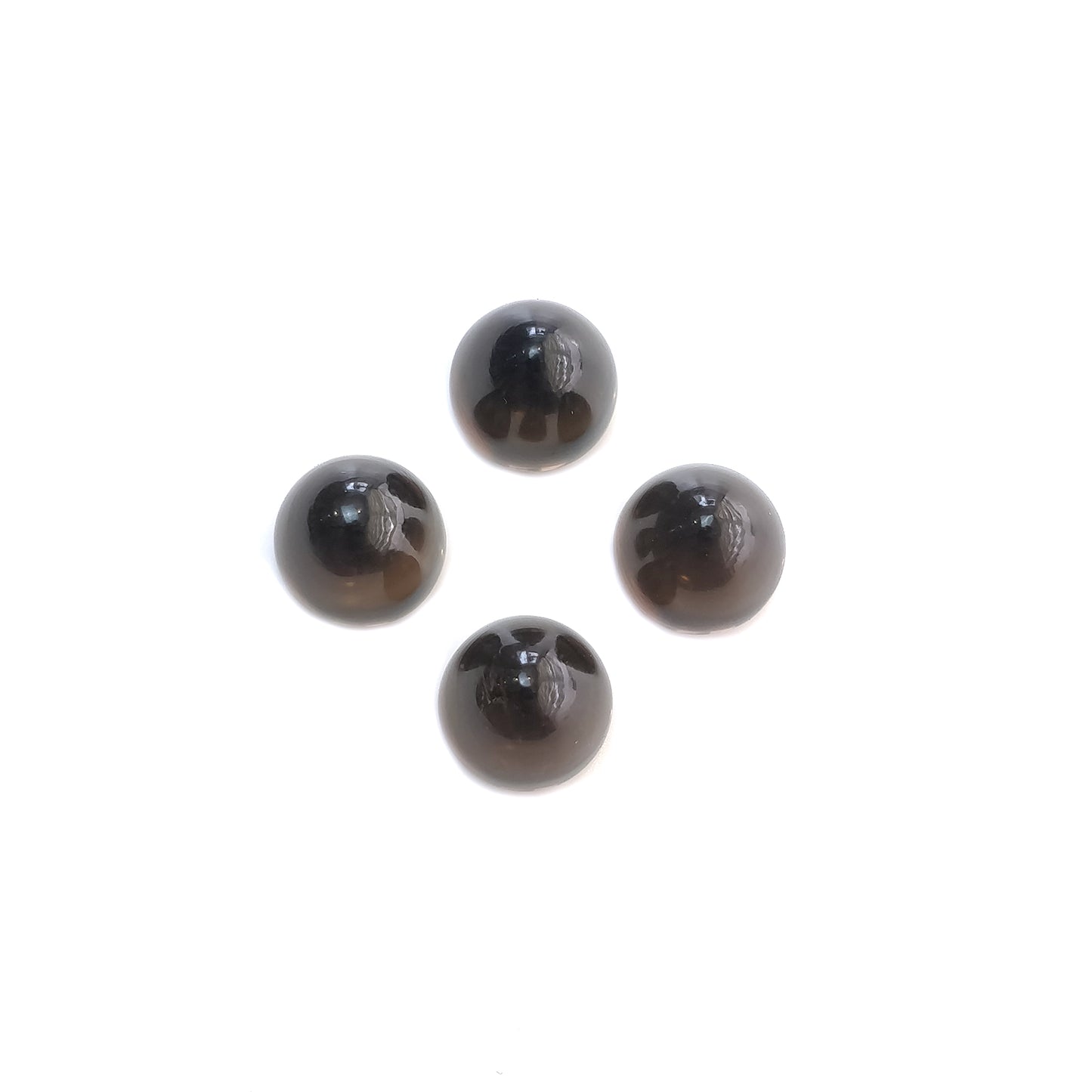 Natural Untreated Smoky Quartz Gemstone Bullet Cabochon 8.30cts approx each 11mm