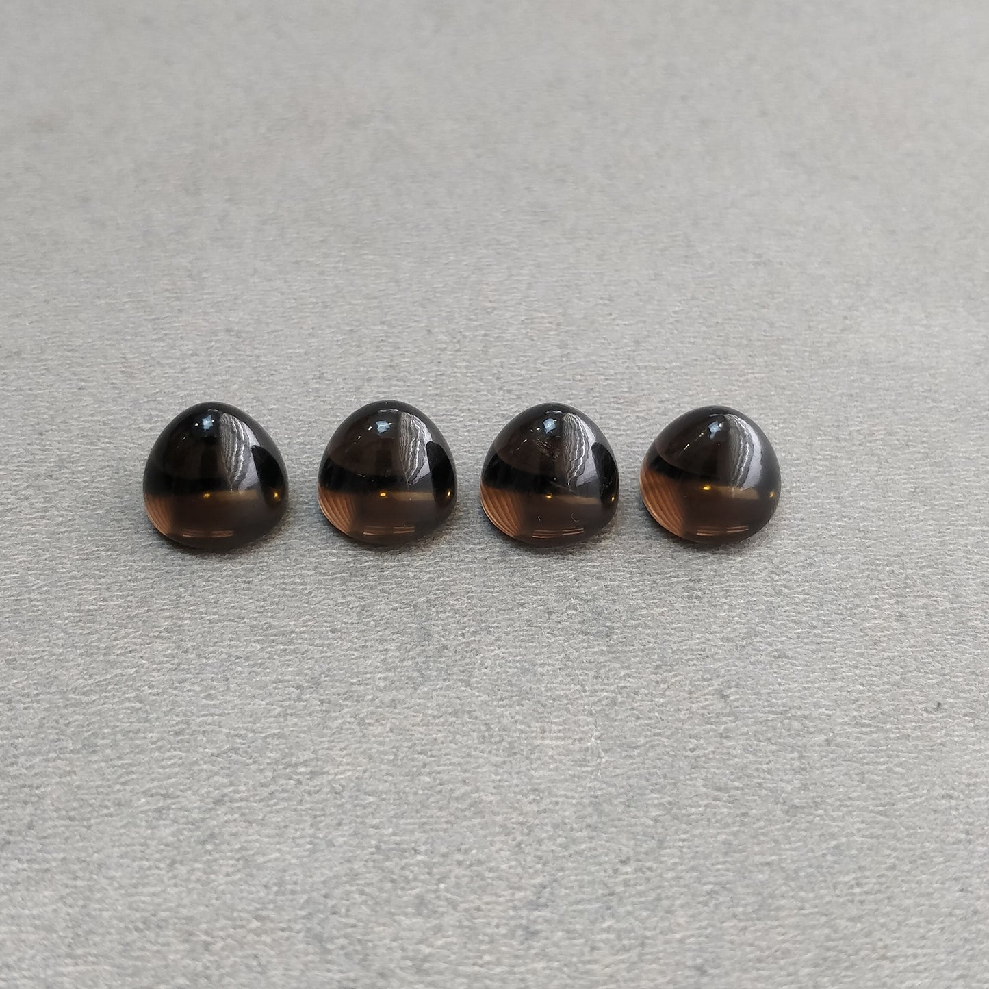 Natural Untreated Smoky Quartz Gemstone Bullet Cabochon 8.30cts approx each 11mm