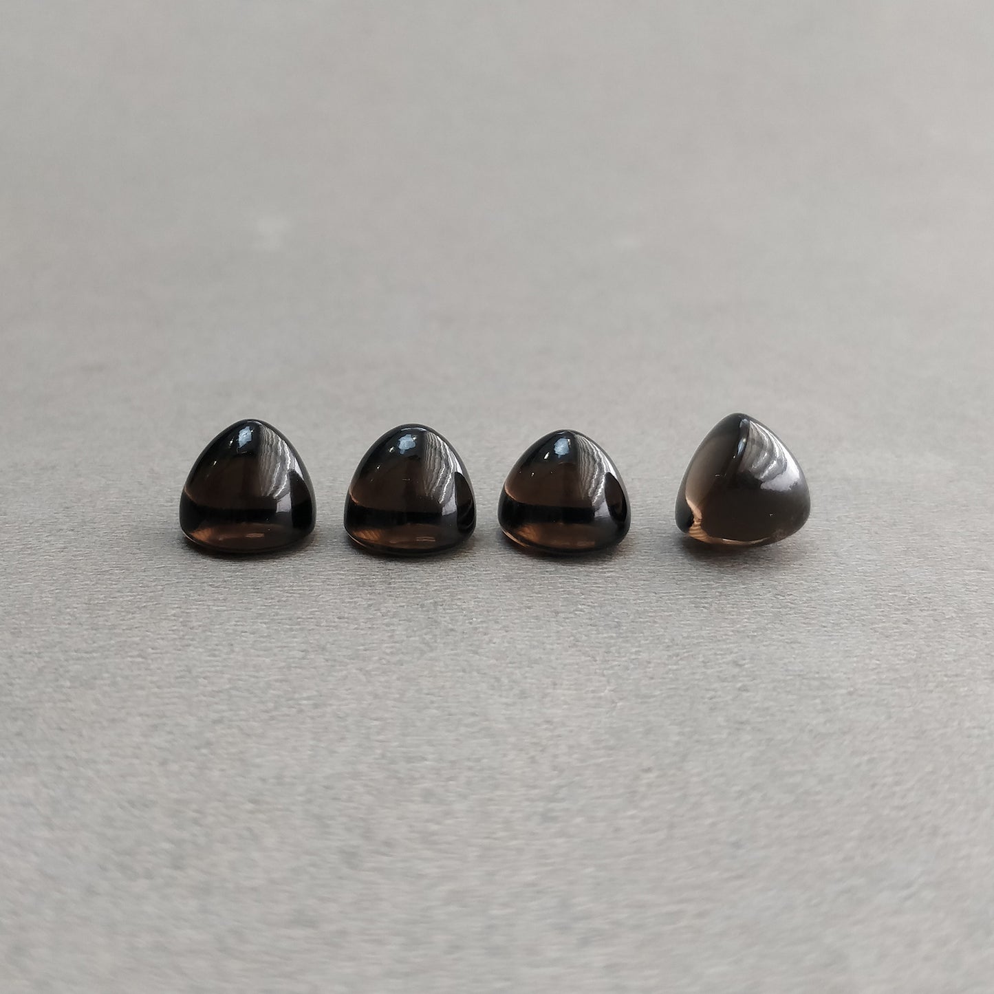 Natural Untreated Smoky Quartz Gemstone Bullet Cabochon 8.30cts approx each 11mm