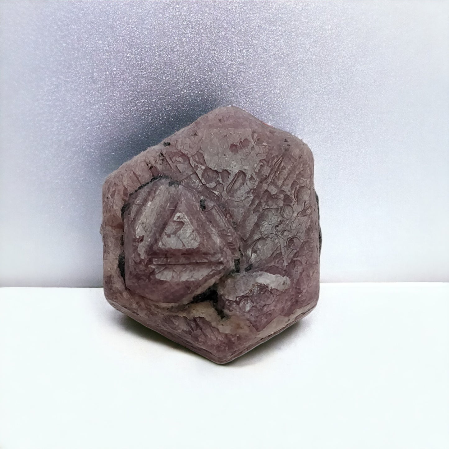 Record Keeper Ruby Gemstone Crystal : 65.30cts Natural Untreated Unheated Red Ruby Triangle Formative Specimen 24.5*21mm