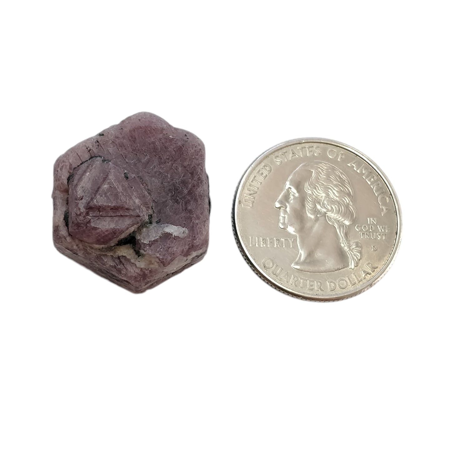 Record Keeper Ruby Gemstone Crystal : 65.30cts Natural Untreated Unheated Red Ruby Triangle Formative Specimen 24.5*21mm