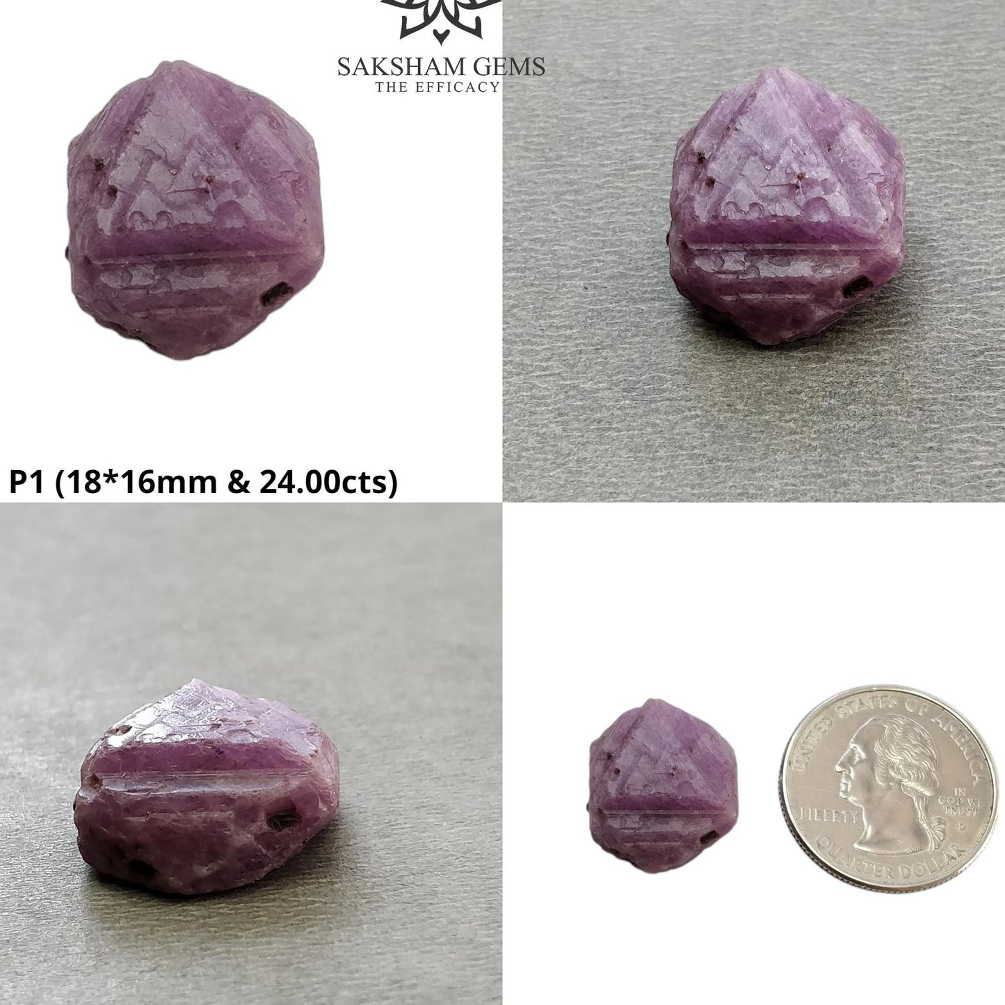 Record Keeper Ruby Gemstone Crystal : Natural Untreated Unheated Red Ruby Triangle Formative Specimen