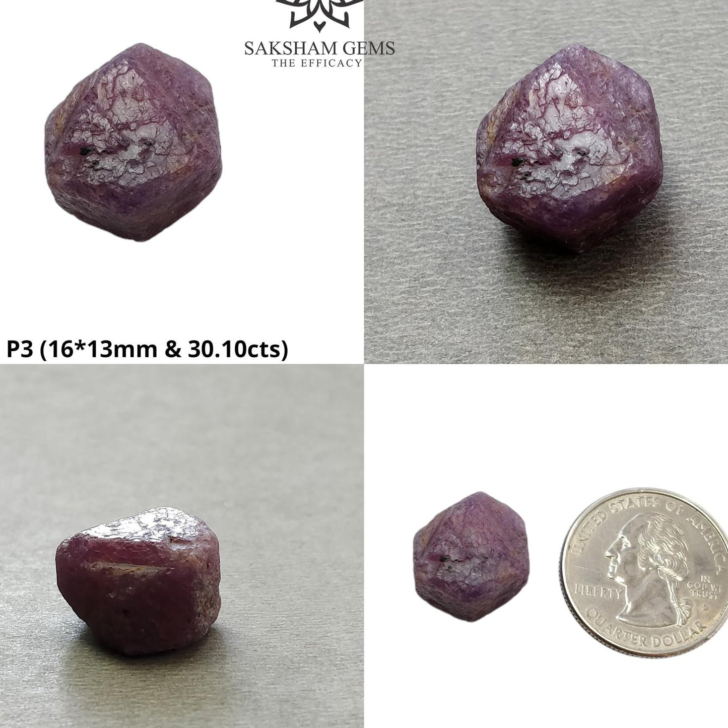 Record Keeper Ruby Gemstone Crystal : Natural Untreated Unheated Red Ruby Triangle Formative Specimen