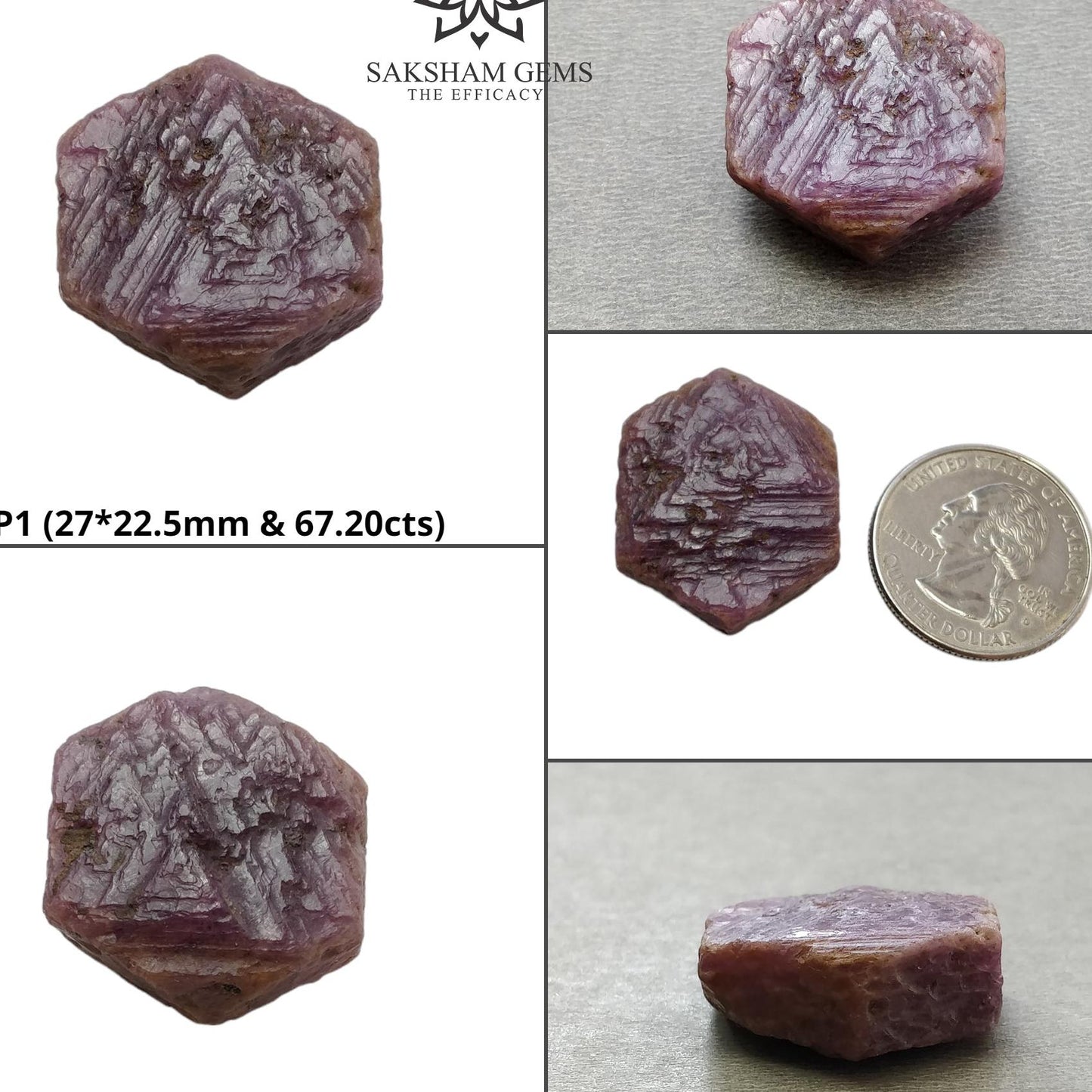 Record Keeper Ruby Gemstone Crystal : Natural Untreated Unheated Red Ruby Triangle Formative Specimen